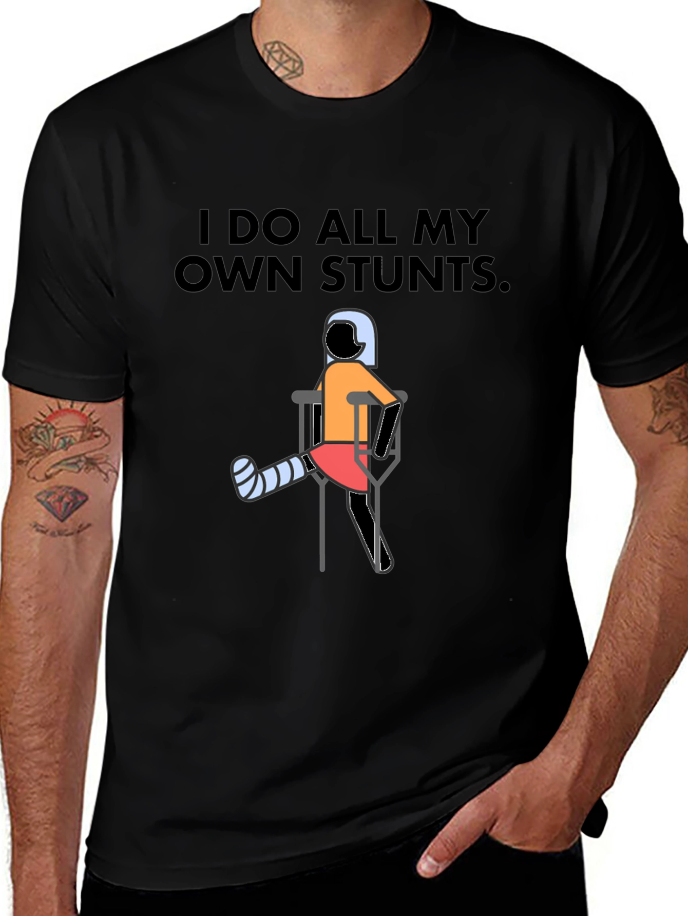 I Do All My Own Stunts Graphic Tee