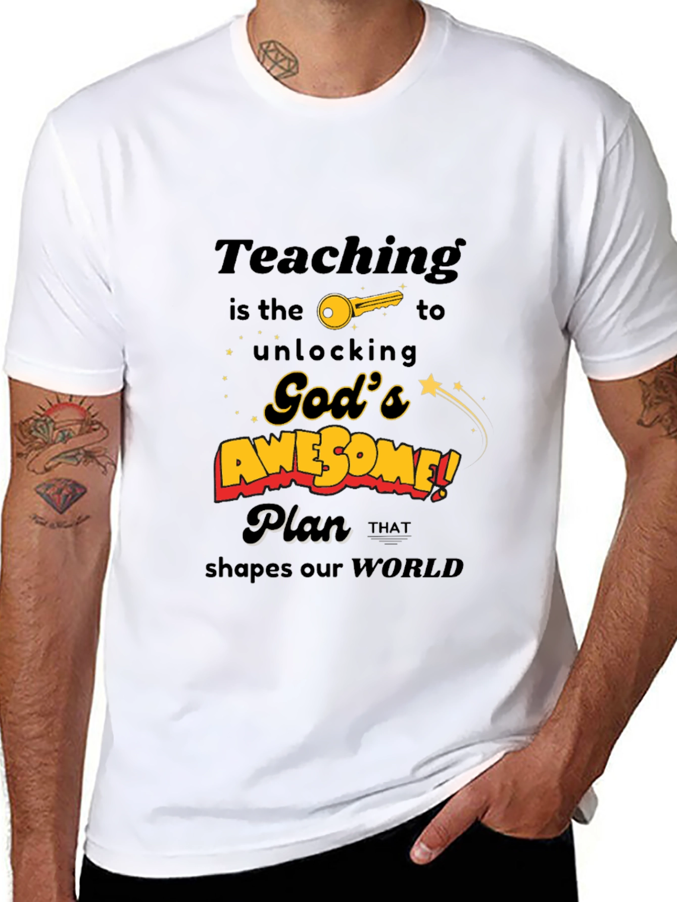 Teaching is the Key T-Shirt - Gods Awesome Plan