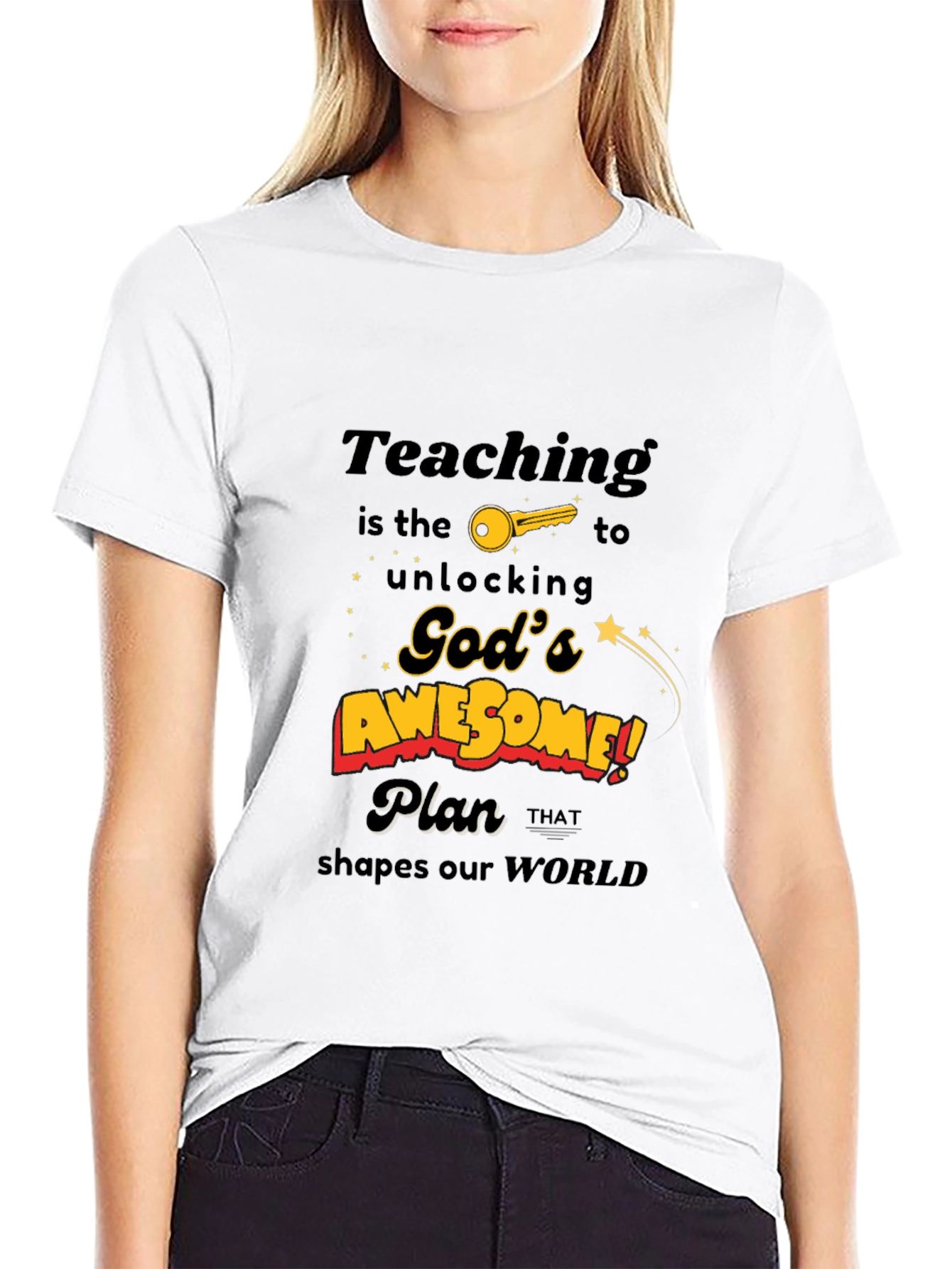 Teaching is the Key T-Shirt - Gods Awesome Plan