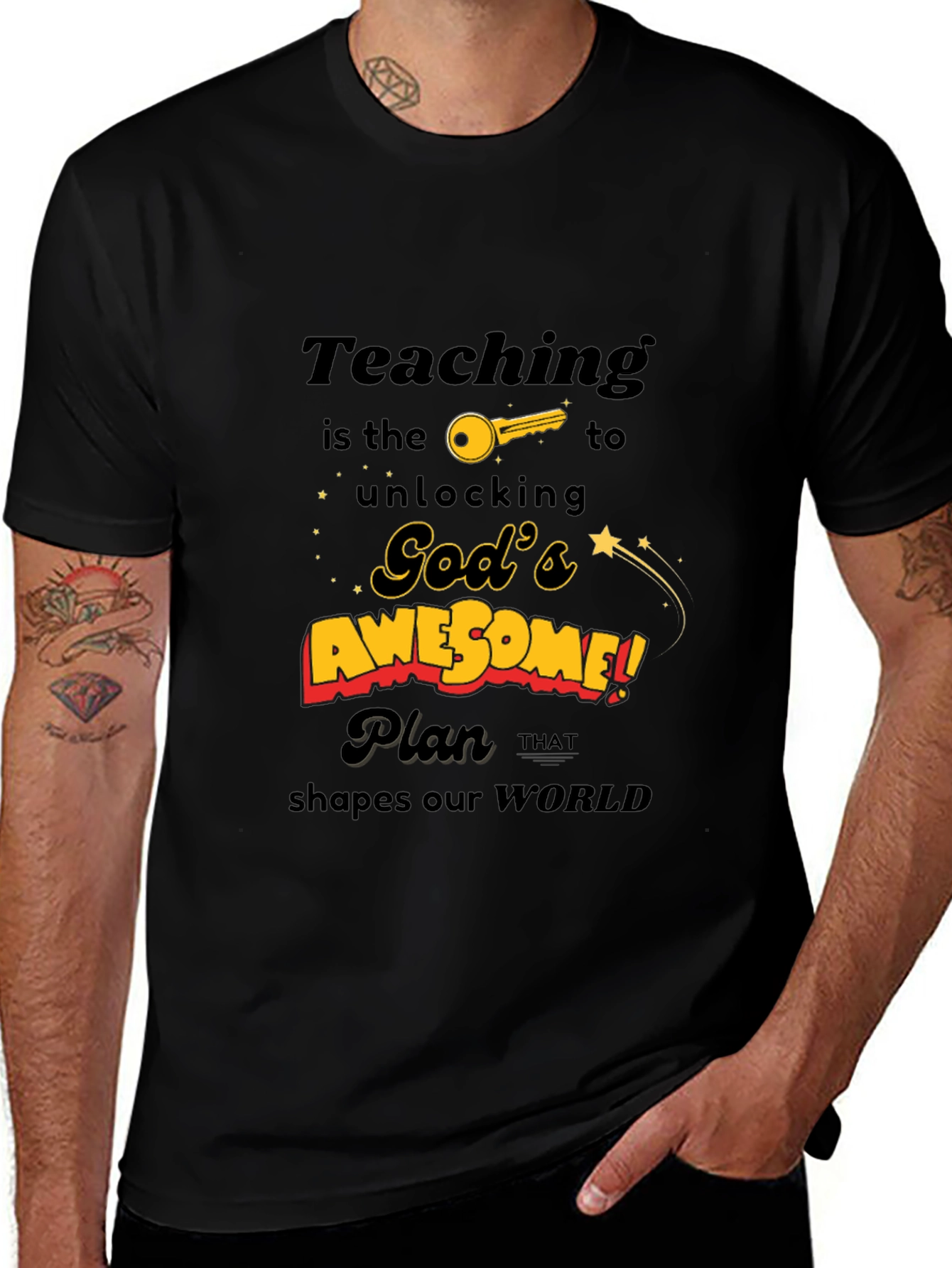 Teaching is the Key T-Shirt - Gods Awesome Plan