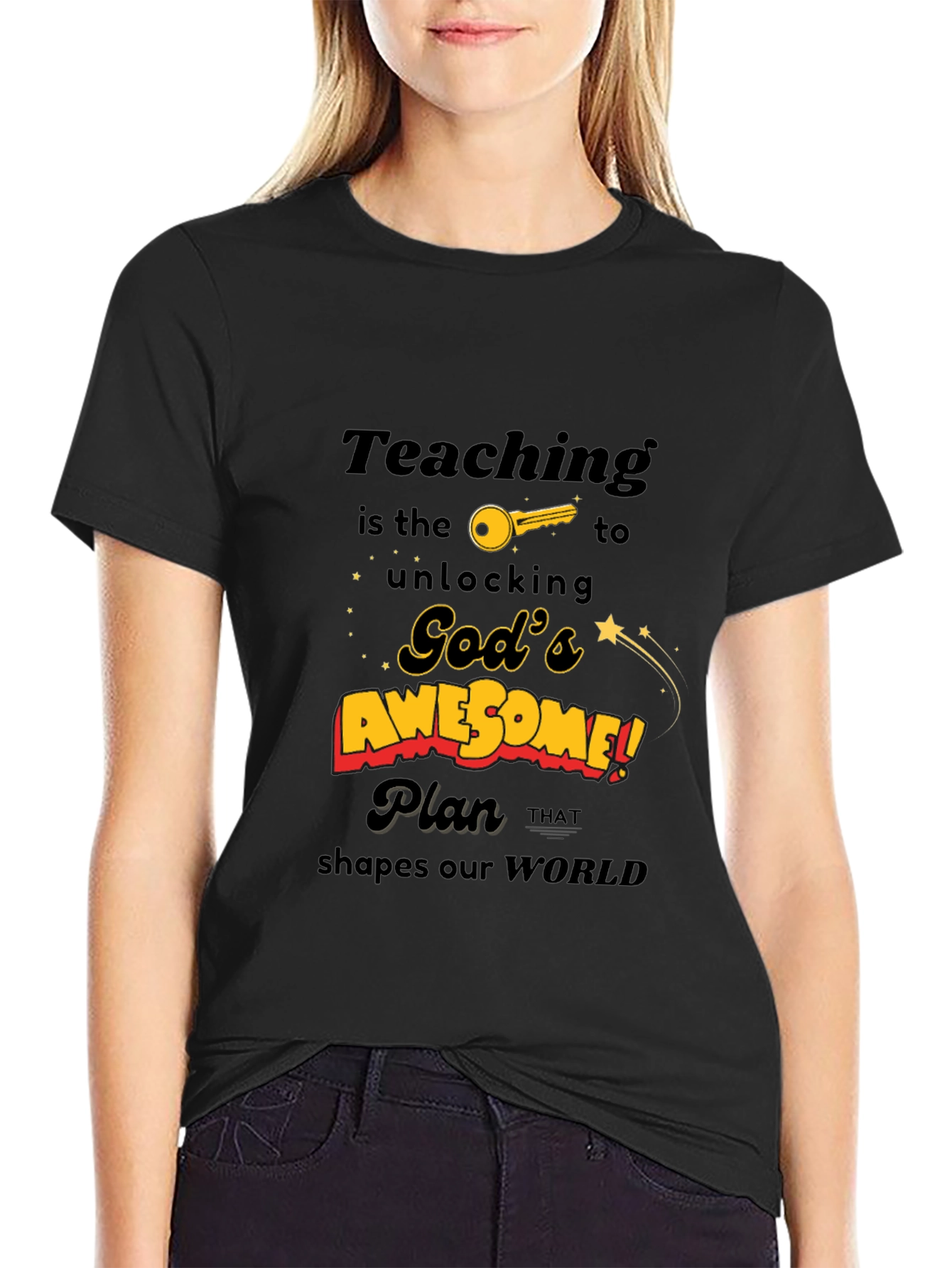 Teaching is the Key T-Shirt - Gods Awesome Plan