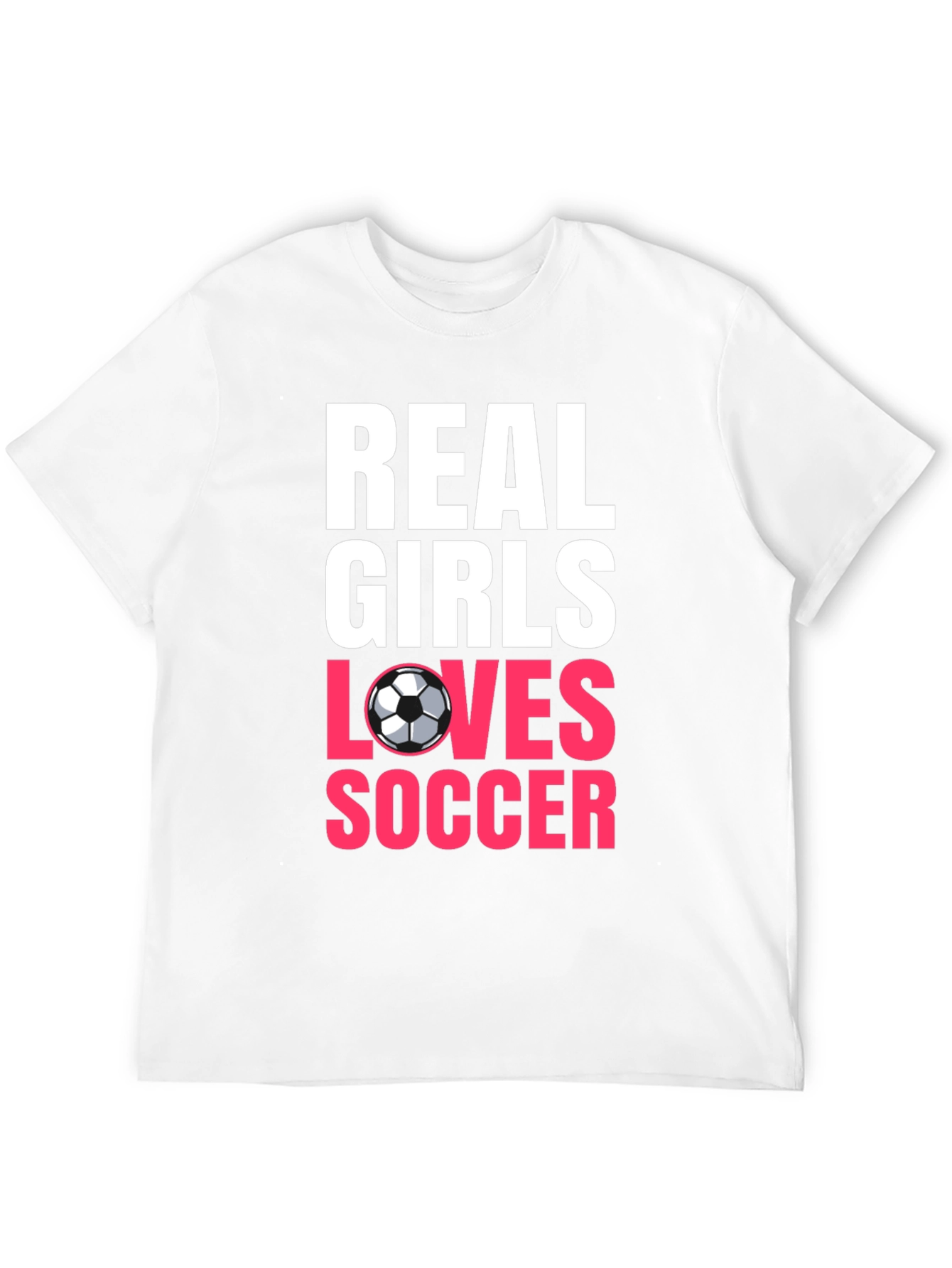 Real Girls Love Soccer Black T-Shirt