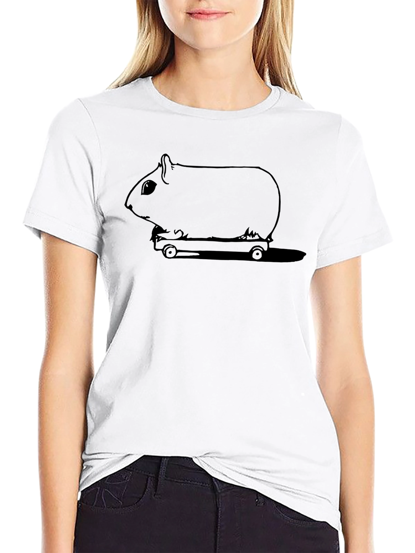 Guinea Pig Skateboard T-Shirt