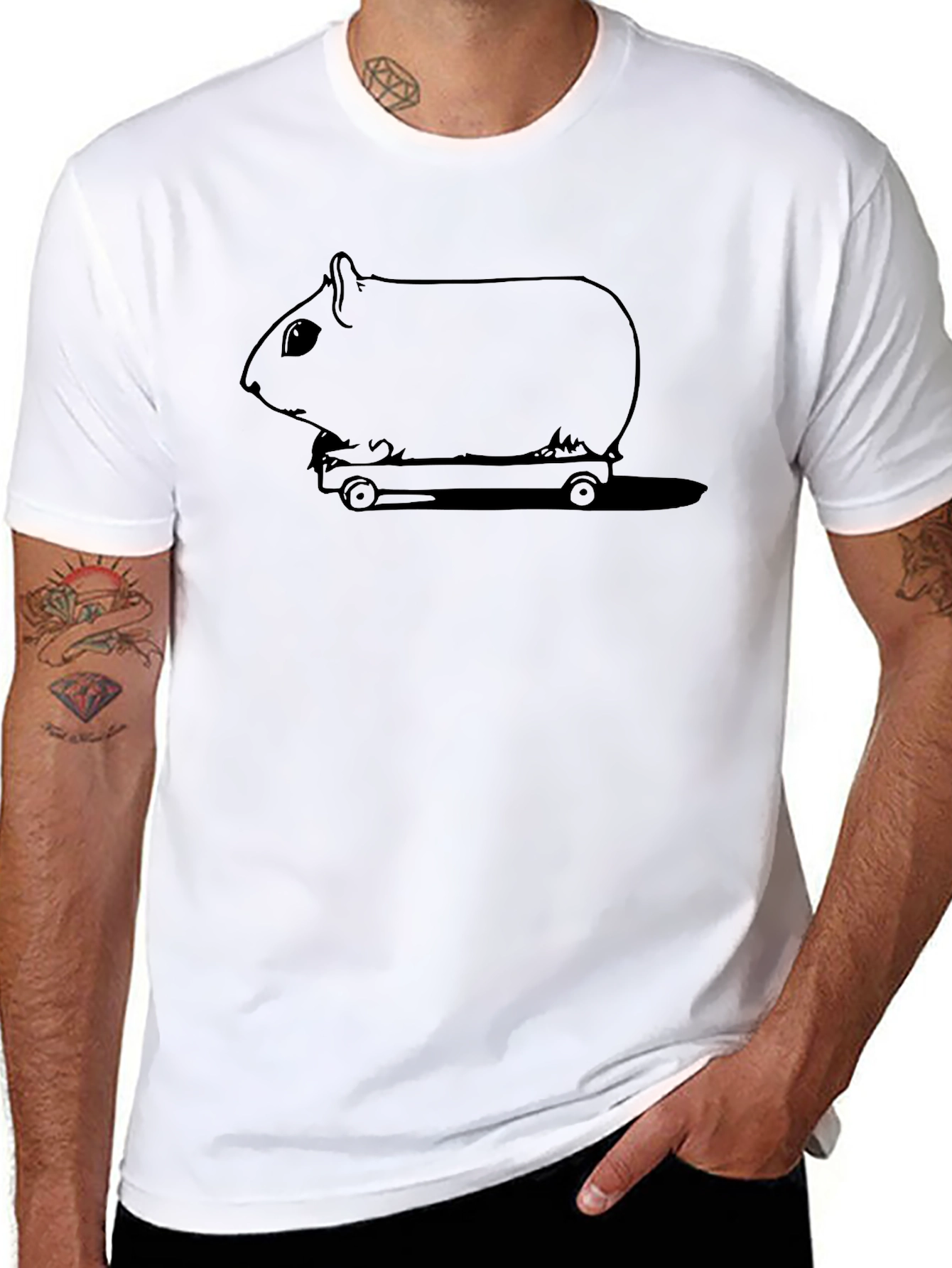 Guinea Pig Skateboard T-Shirt