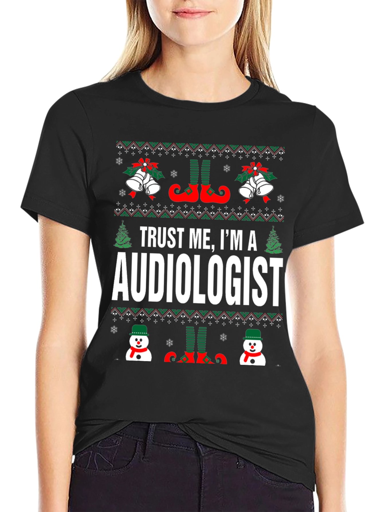 Funny Audiologist Ugly Christmas T-Shirt