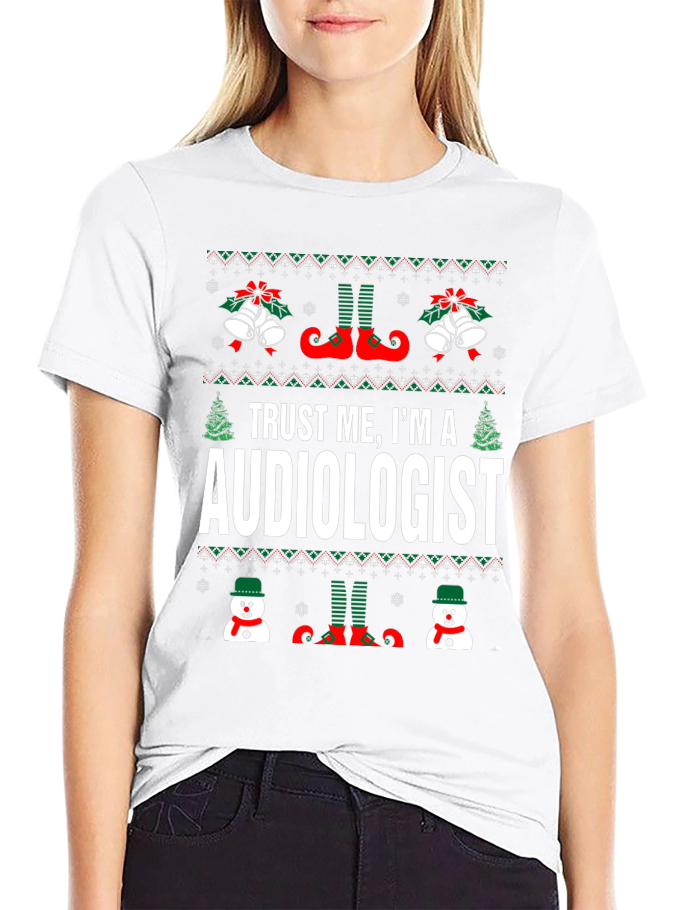 Funny Audiologist Ugly Christmas T-Shirt