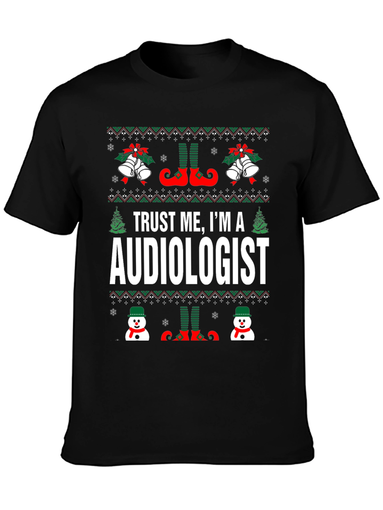 Funny Audiologist Ugly Christmas T-Shirt