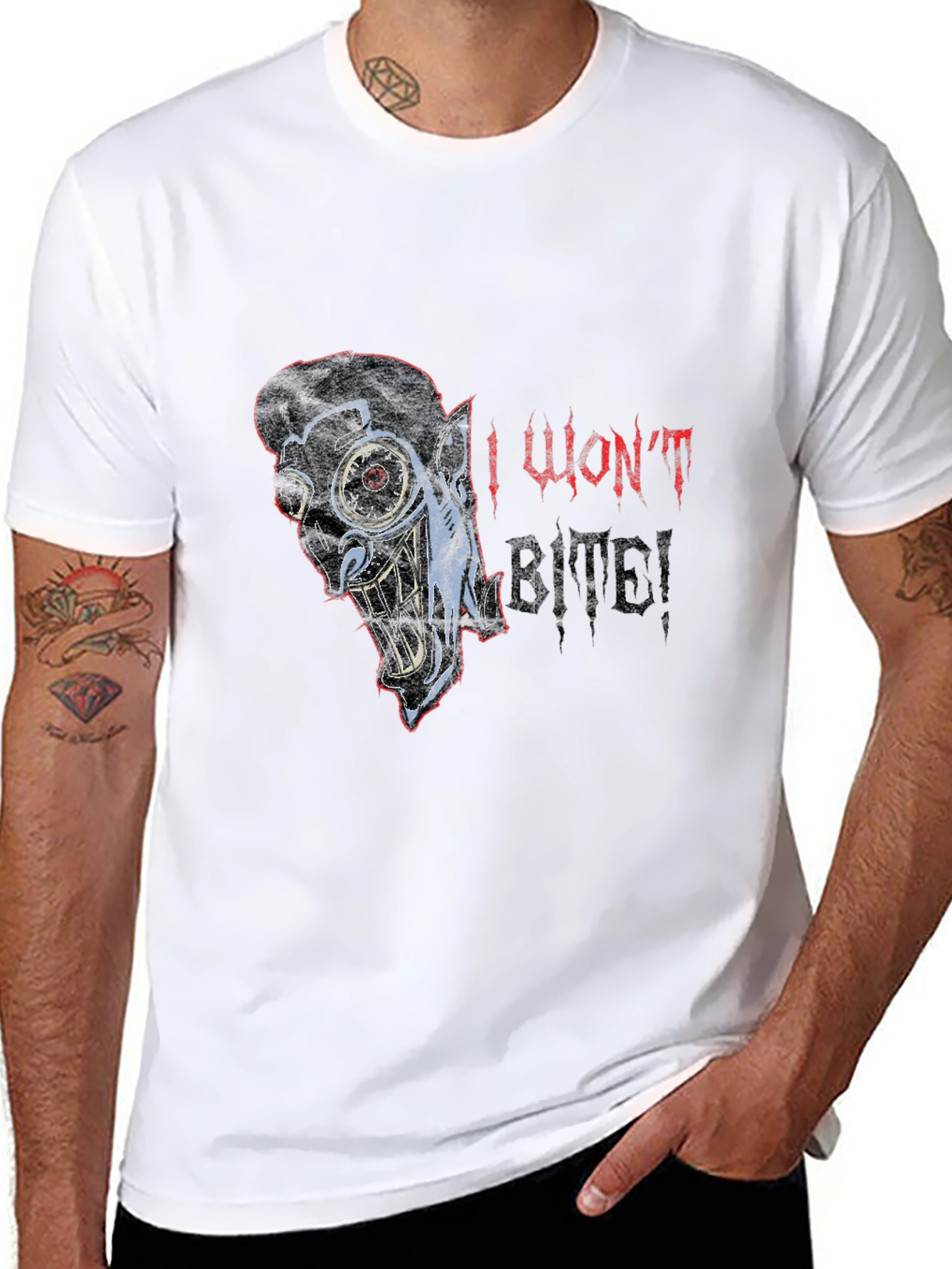 I Wont Bite! Black T-Shirt