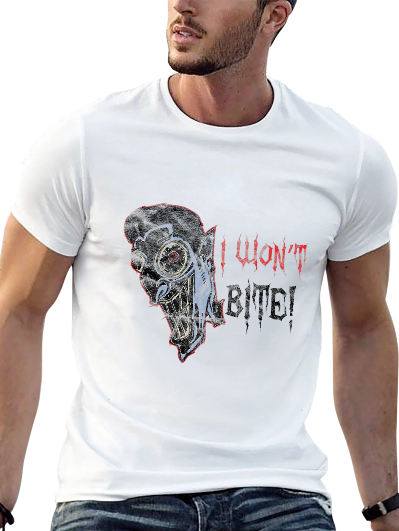 I Wont Bite! Black T-Shirt