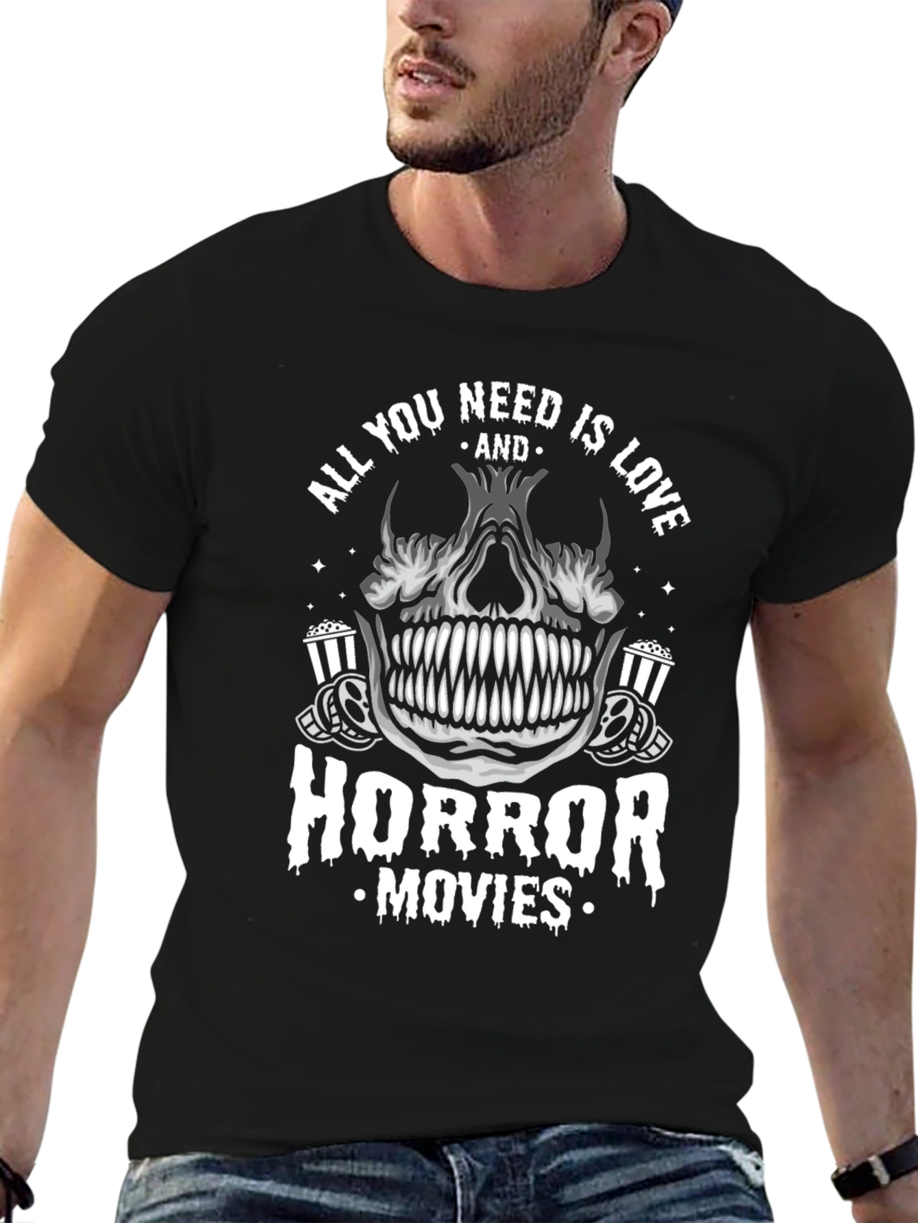 Horror Movies Skull T-Shirt
