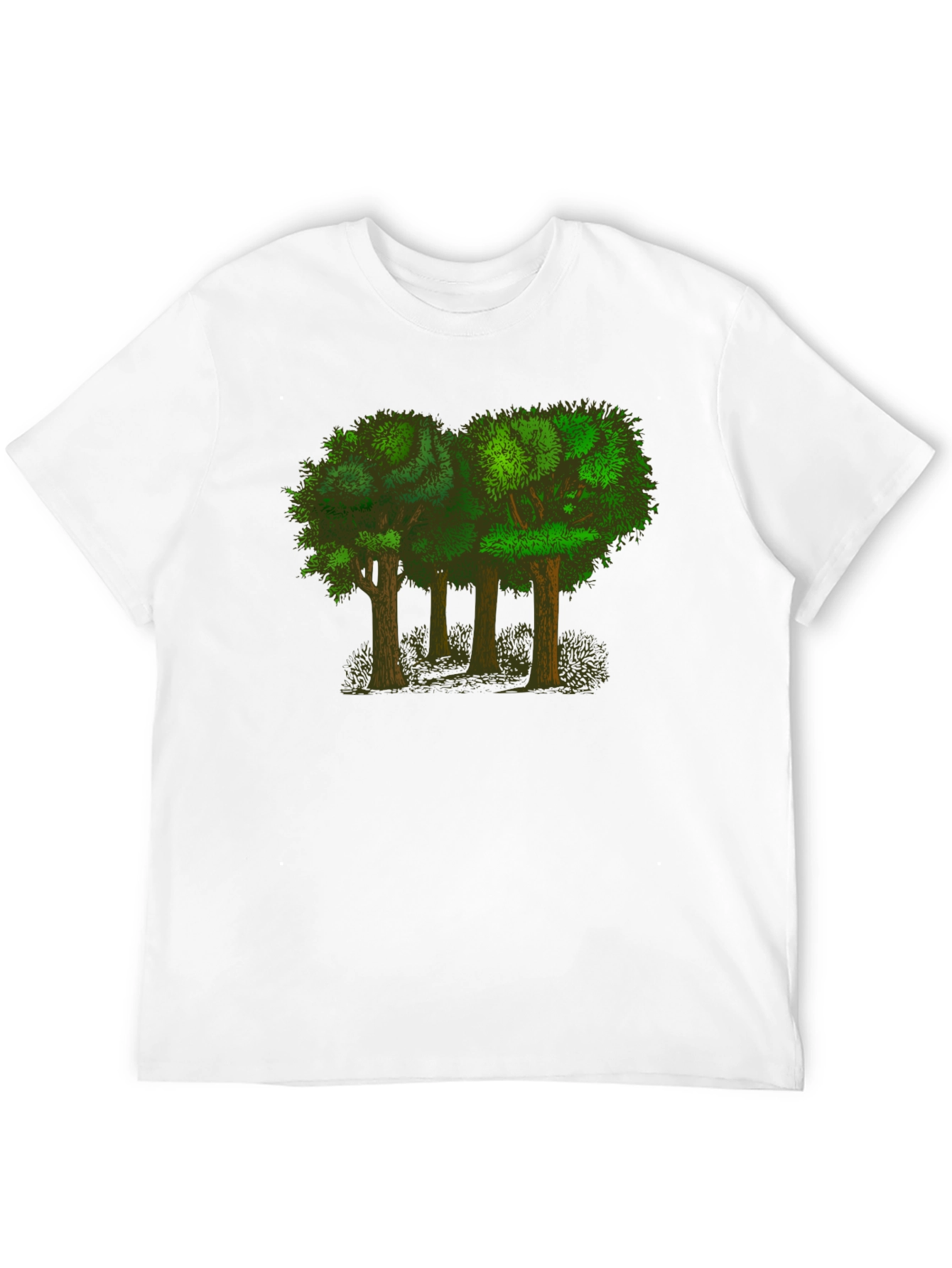 Arboreal Tee: Forest Graphic Black T-Shirt