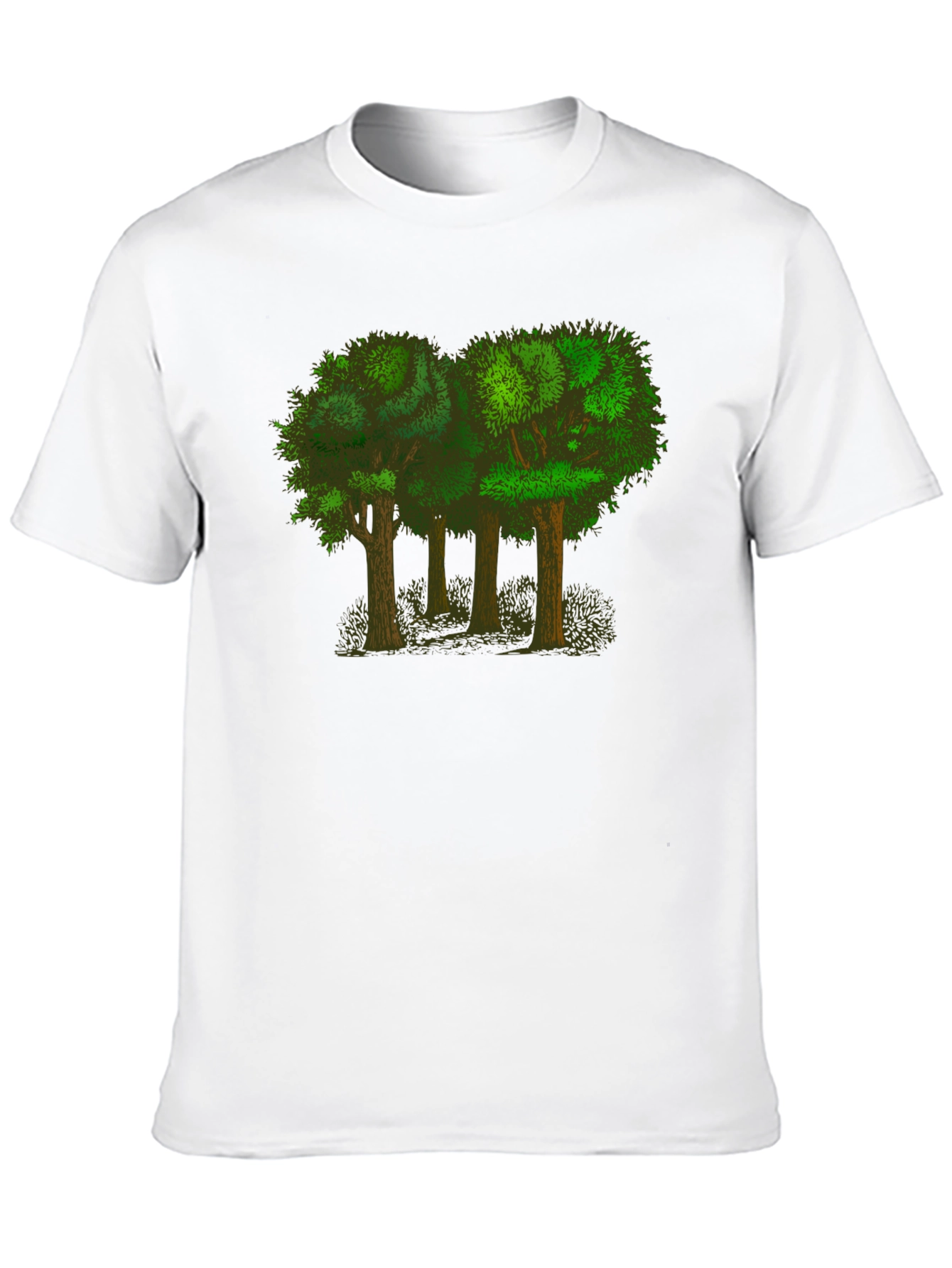 Arboreal Tee: Forest Graphic Black T-Shirt