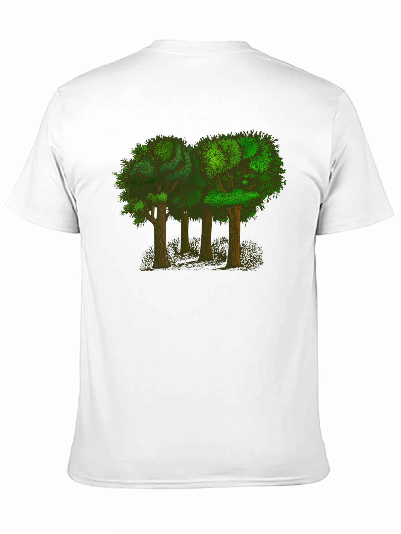 Arboreal Tee: Forest Graphic Black T-Shirt
