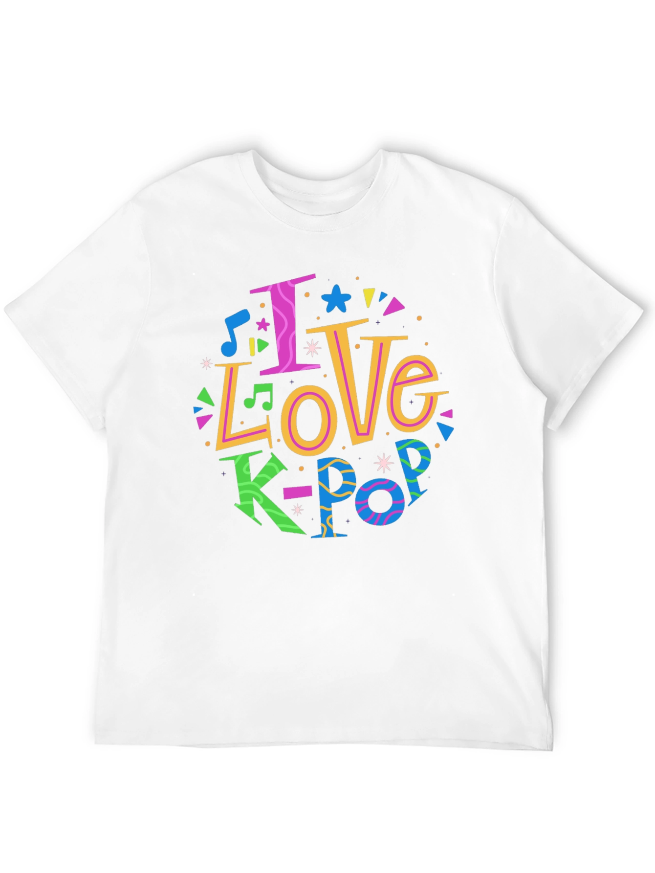 I Love K-Pop Graphic Tee - Black Unisex T-Shirt