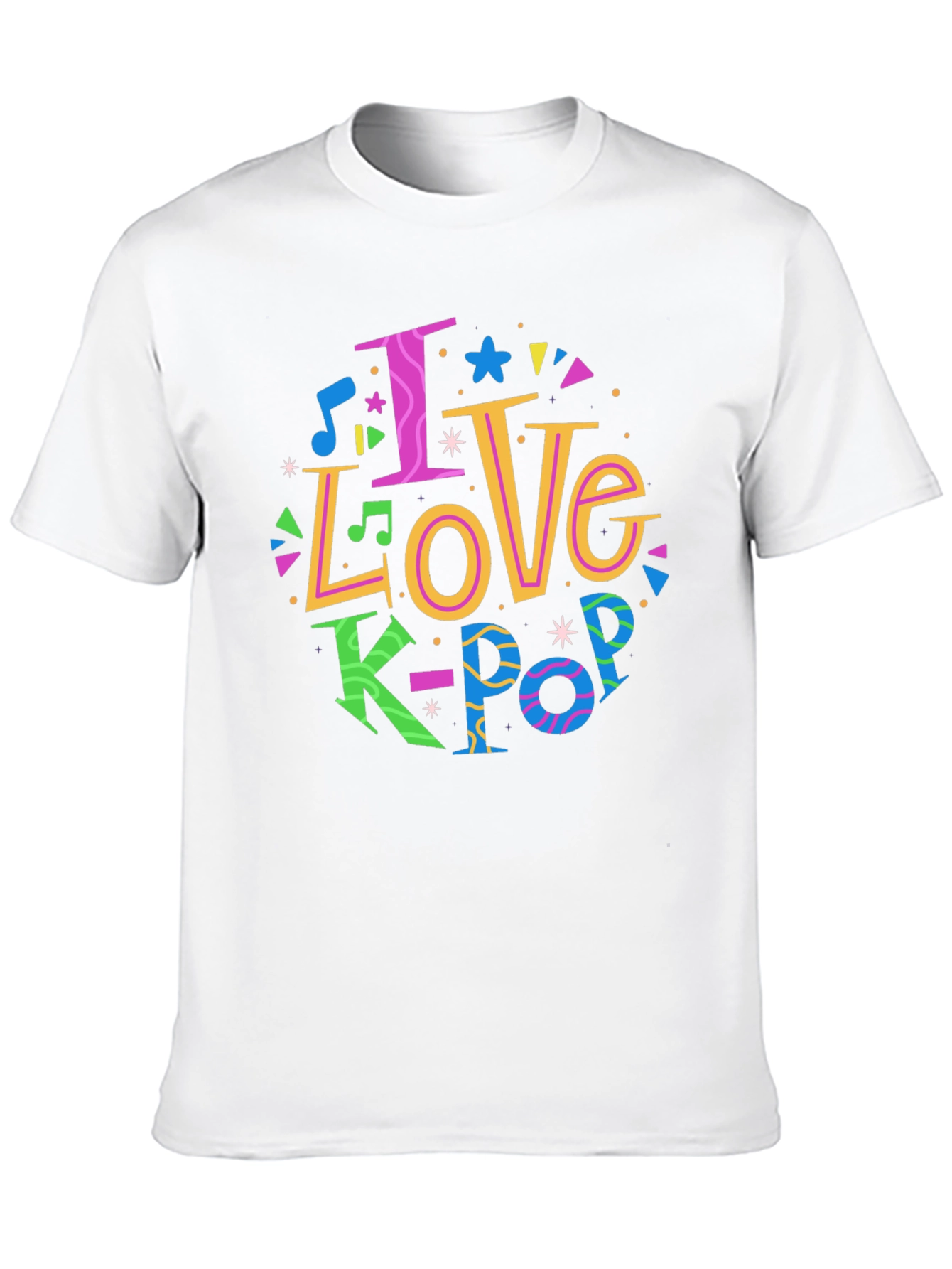 I Love K-Pop Graphic Tee - Black Unisex T-Shirt