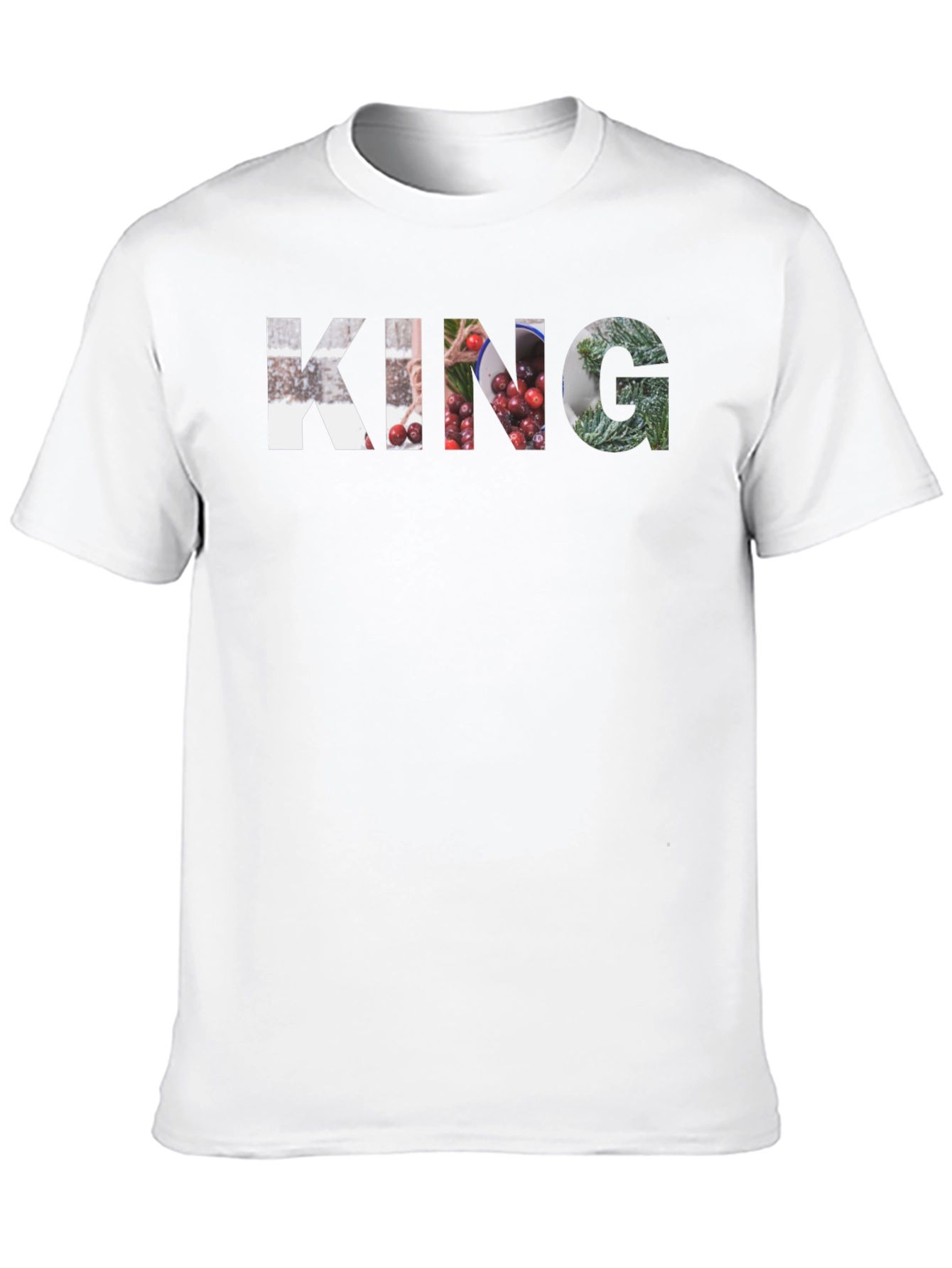 King Graphic Print Black T-Shirt