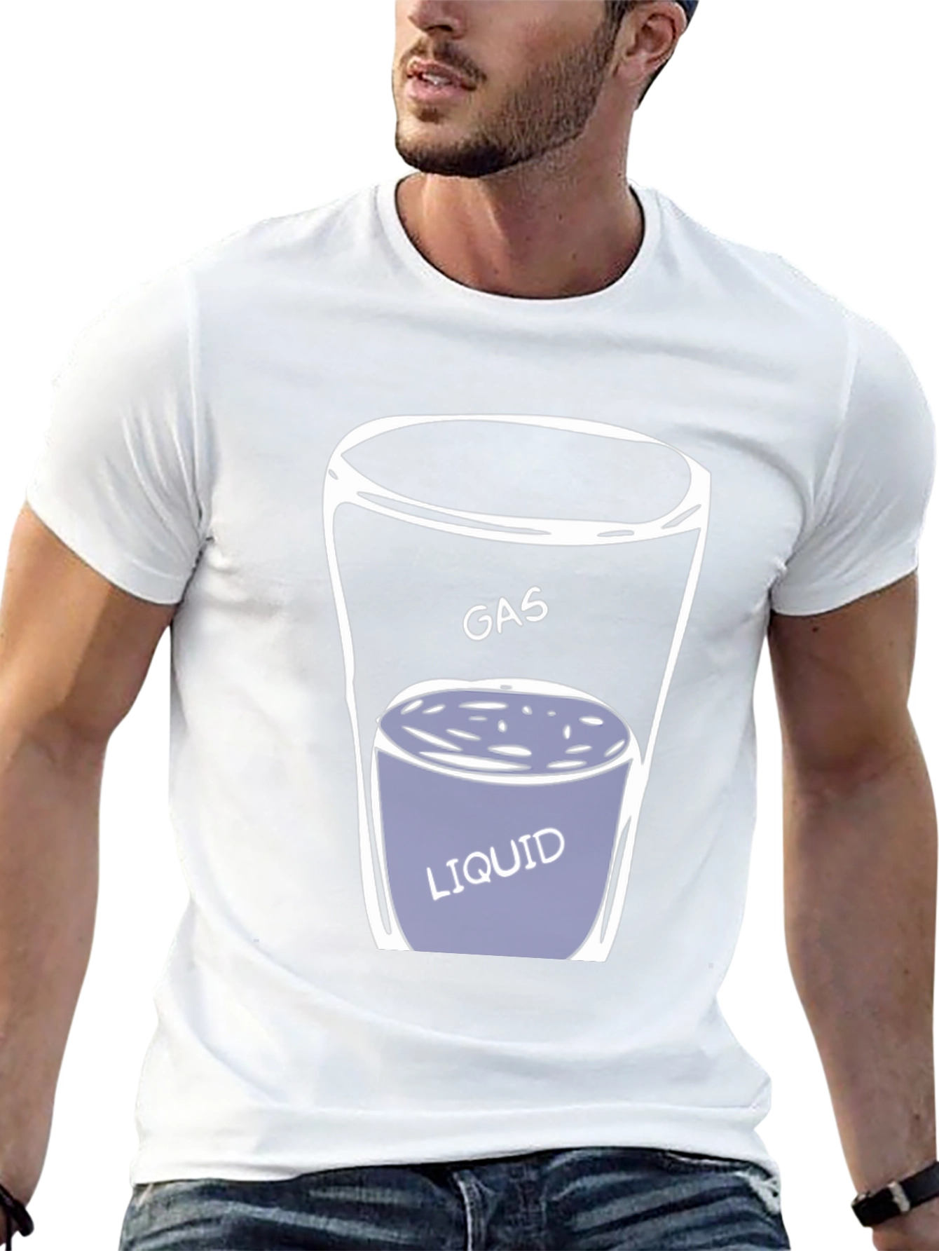 Gas Liquid Funny Chemistry T-Shirt