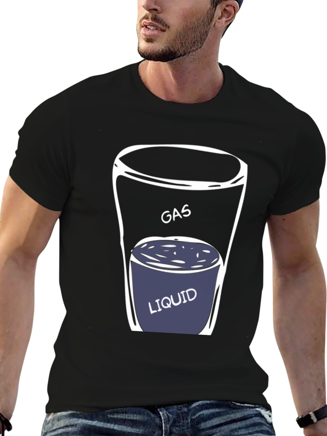 Gas Liquid Funny Chemistry T-Shirt