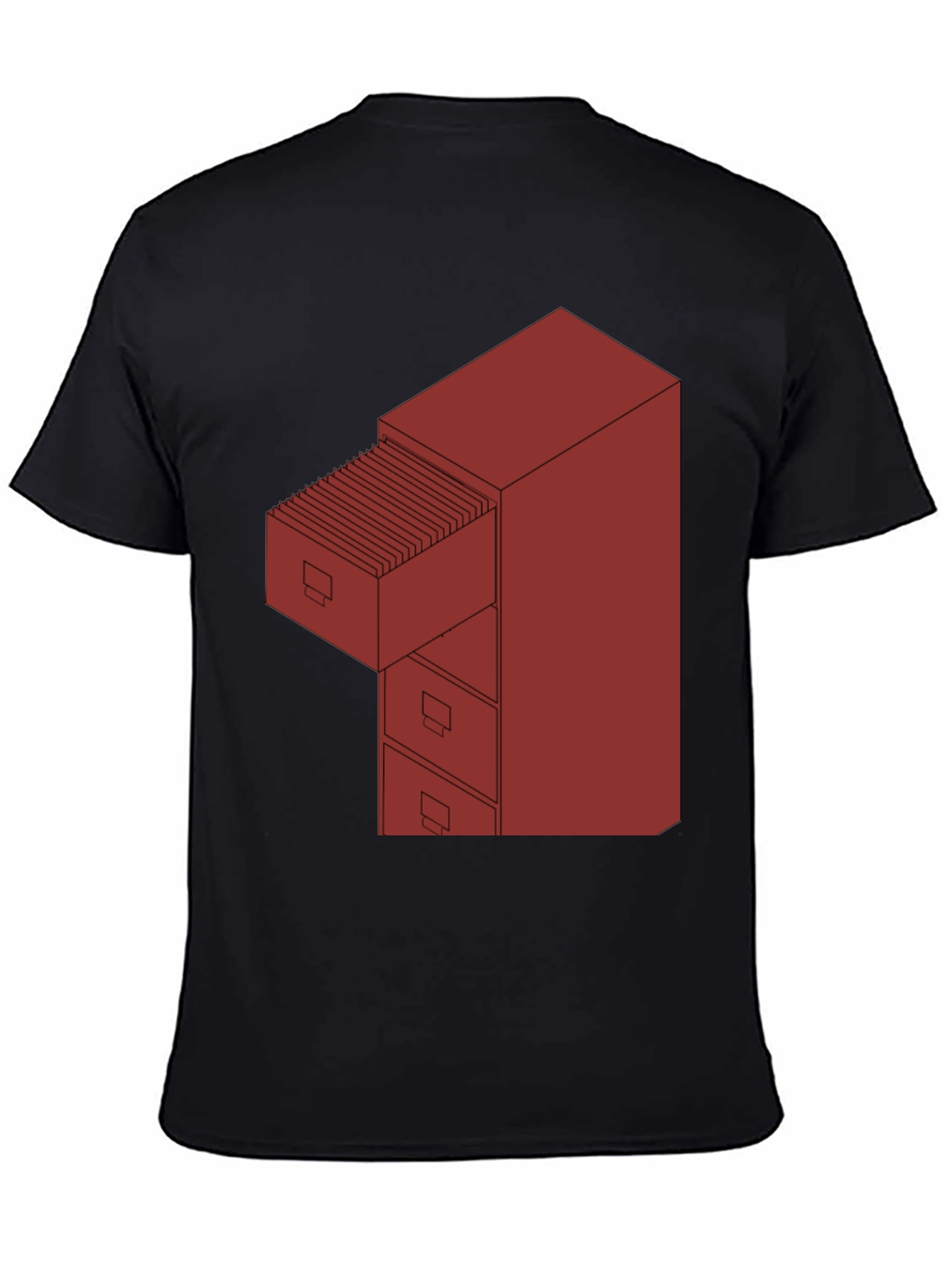 File Cabinet Graphic Tee - Black Casual Shirt