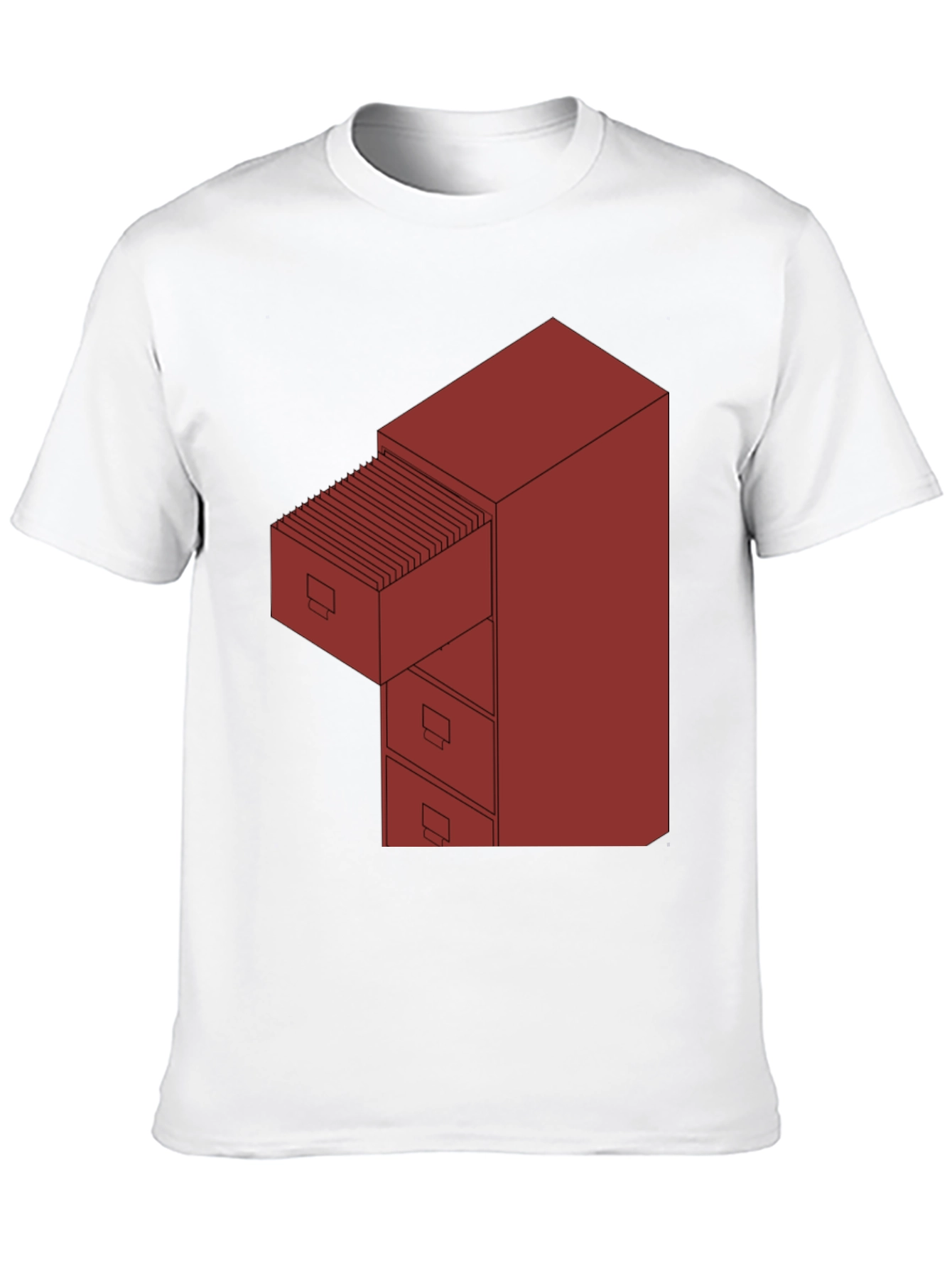 File Cabinet Graphic Tee - Black Casual Shirt