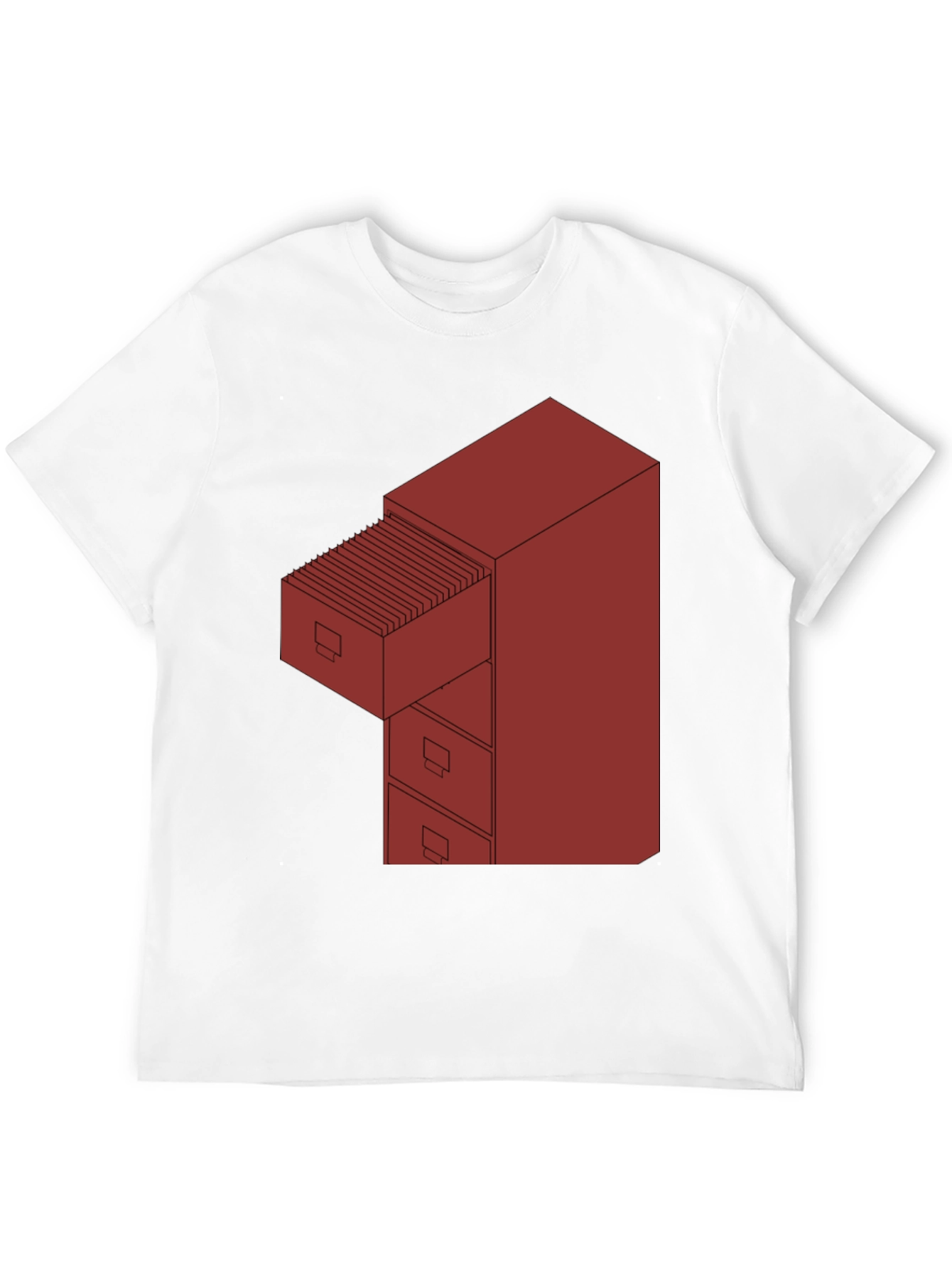 File Cabinet Graphic Tee - Black Casual Shirt