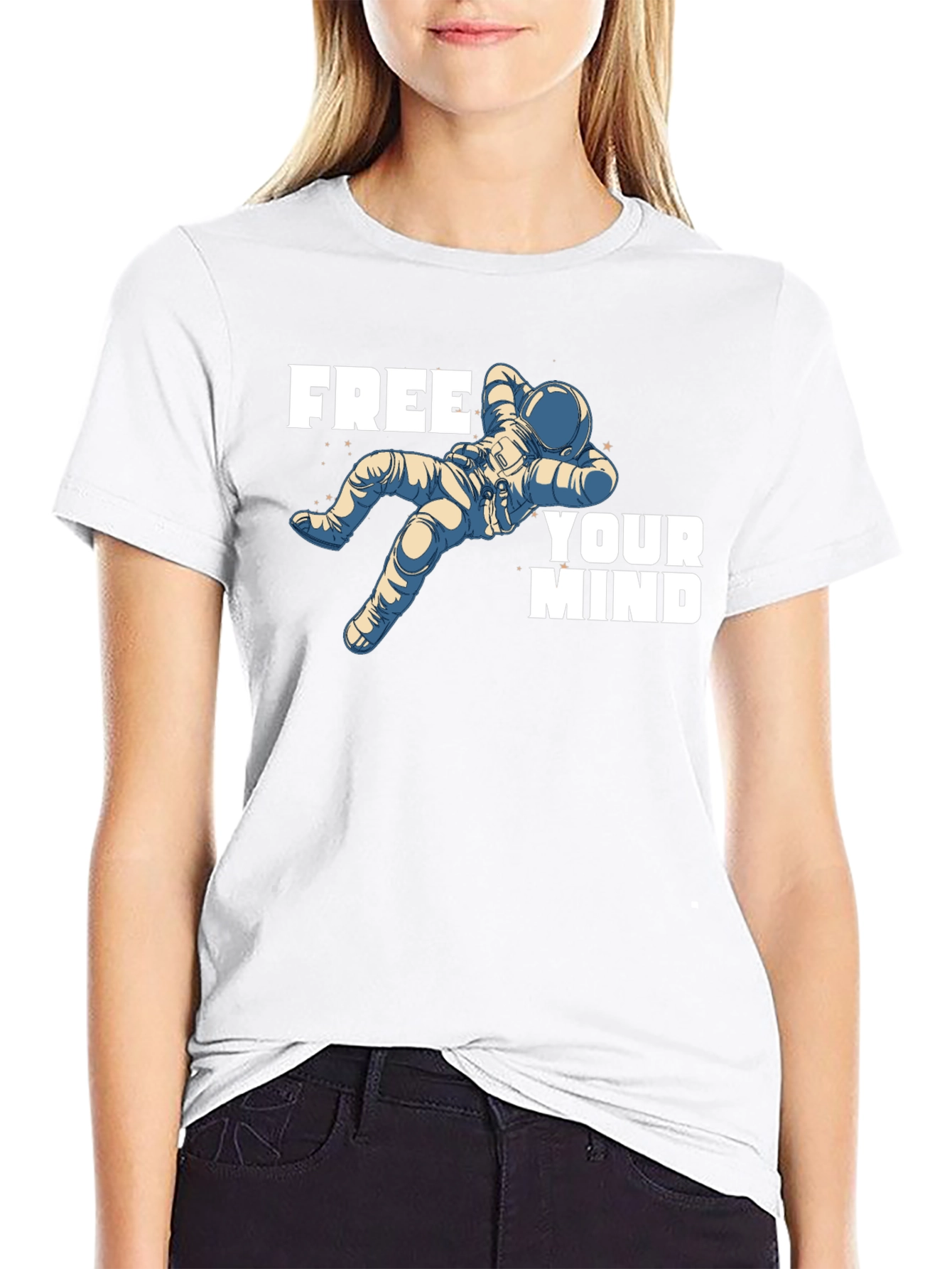 Relaxed Astronaut Black T-Shirt