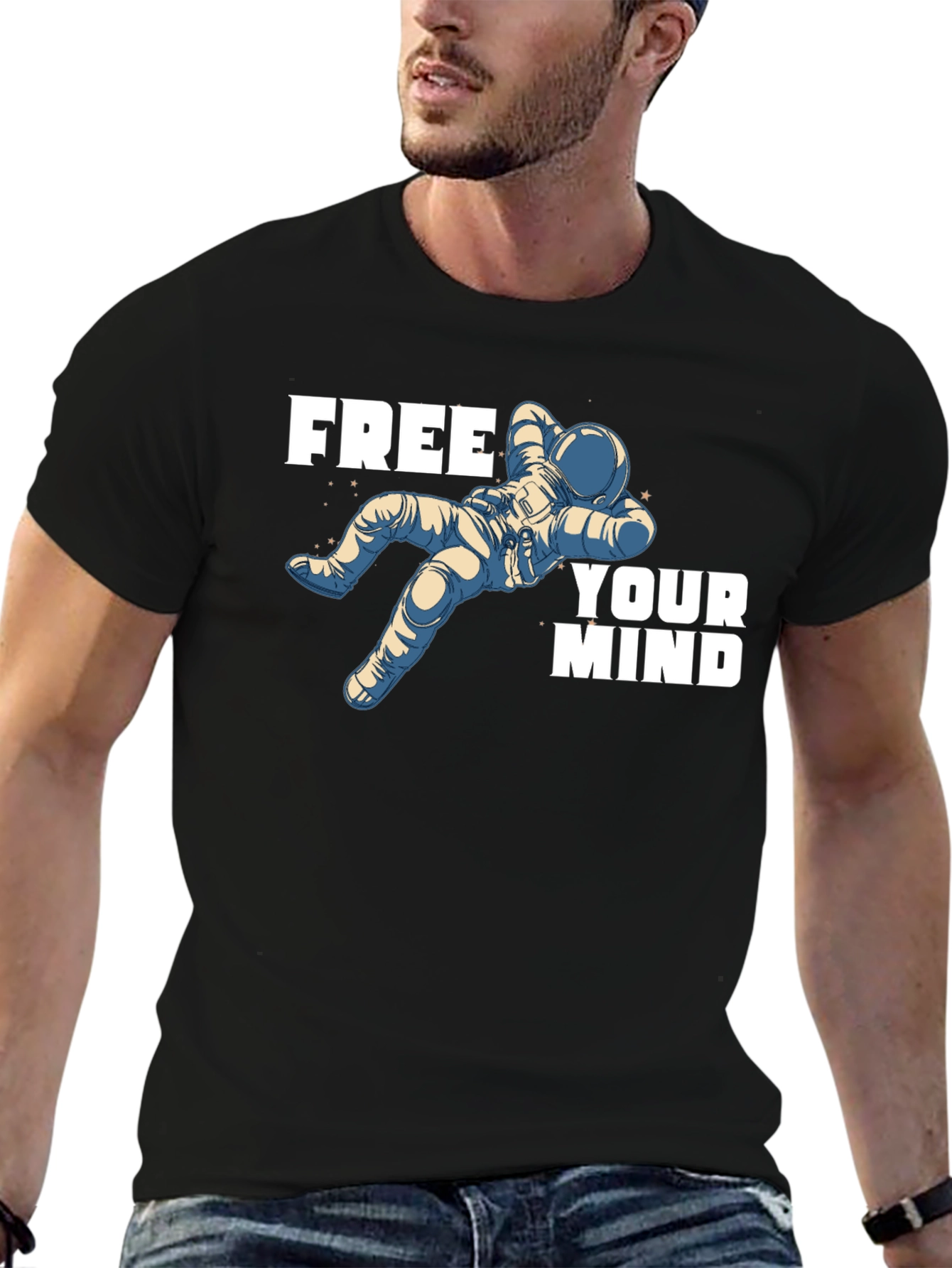 Relaxed Astronaut Black T-Shirt