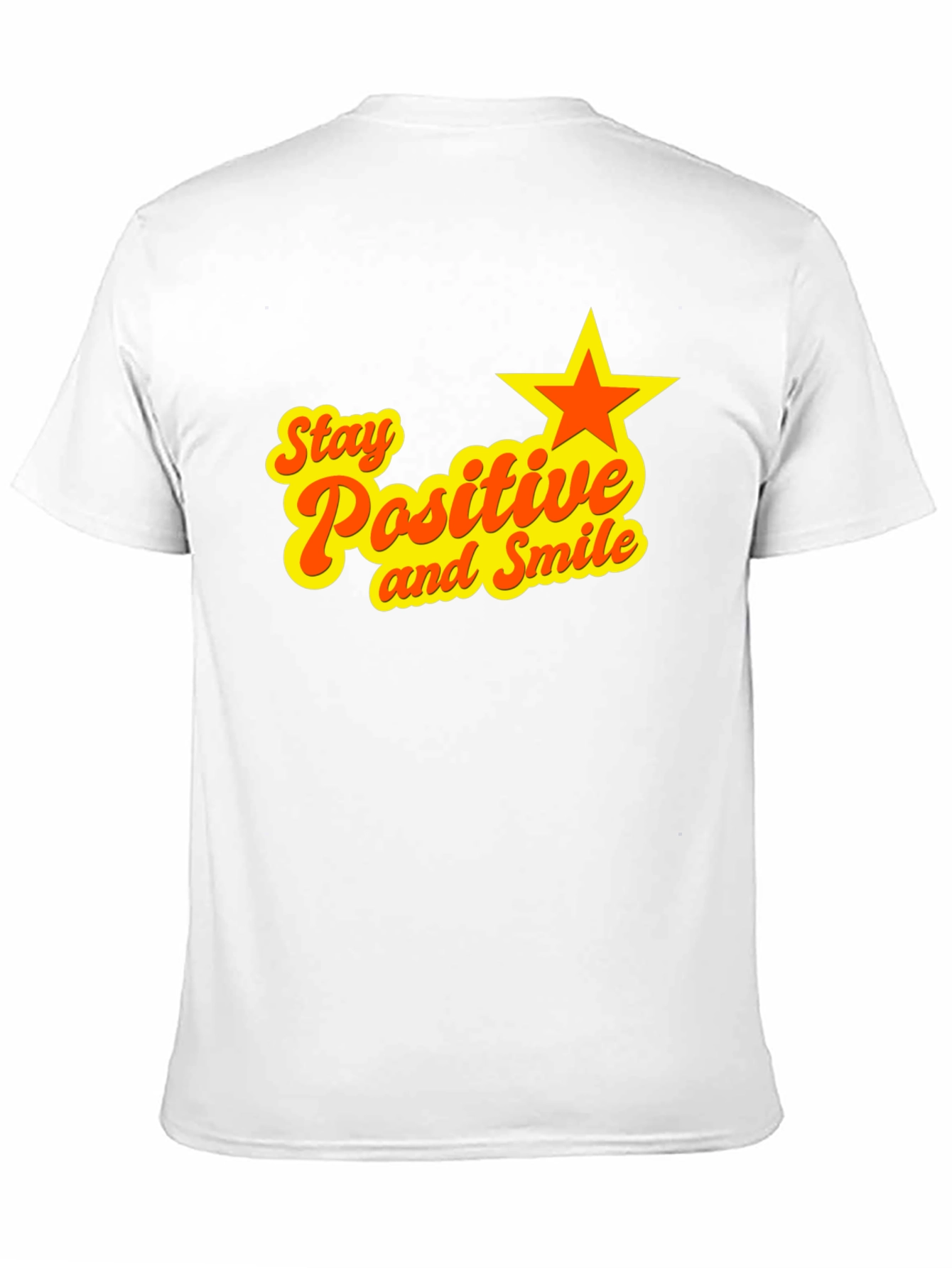 Stay Positive and Smile Black Graphic Tee