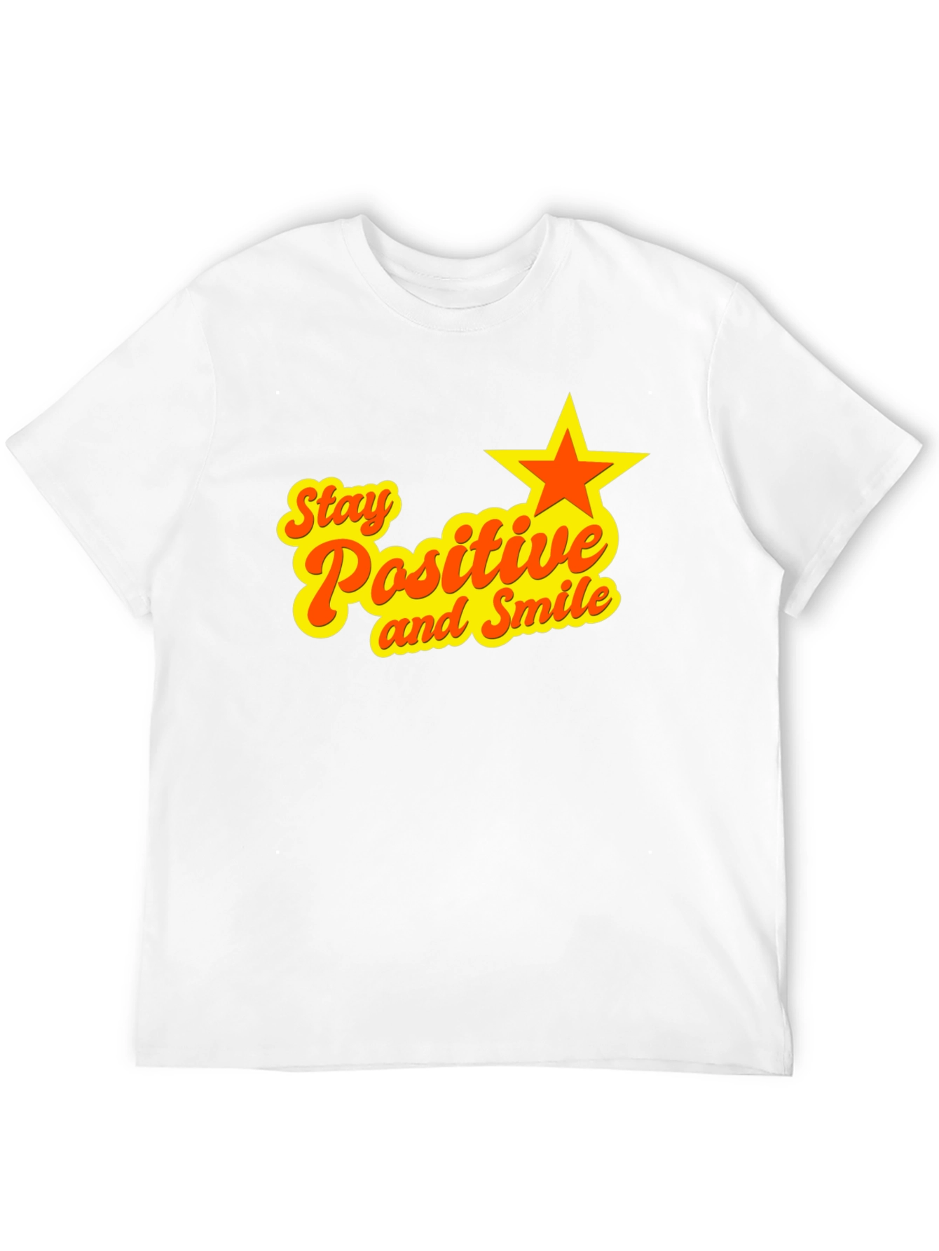 Stay Positive and Smile Black Graphic Tee