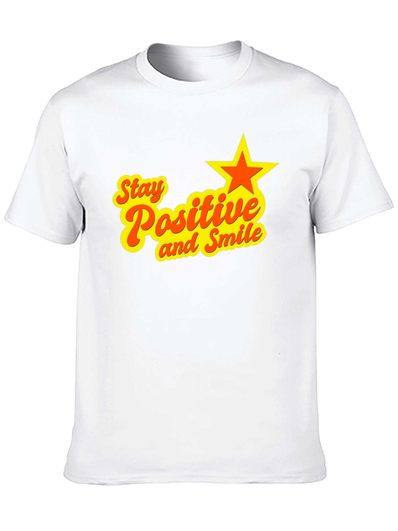 Stay Positive and Smile Black Graphic Tee