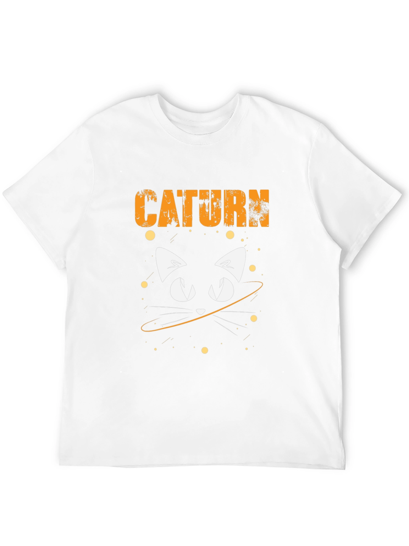 Caturn Black T-Shirt - Space Cat Tee