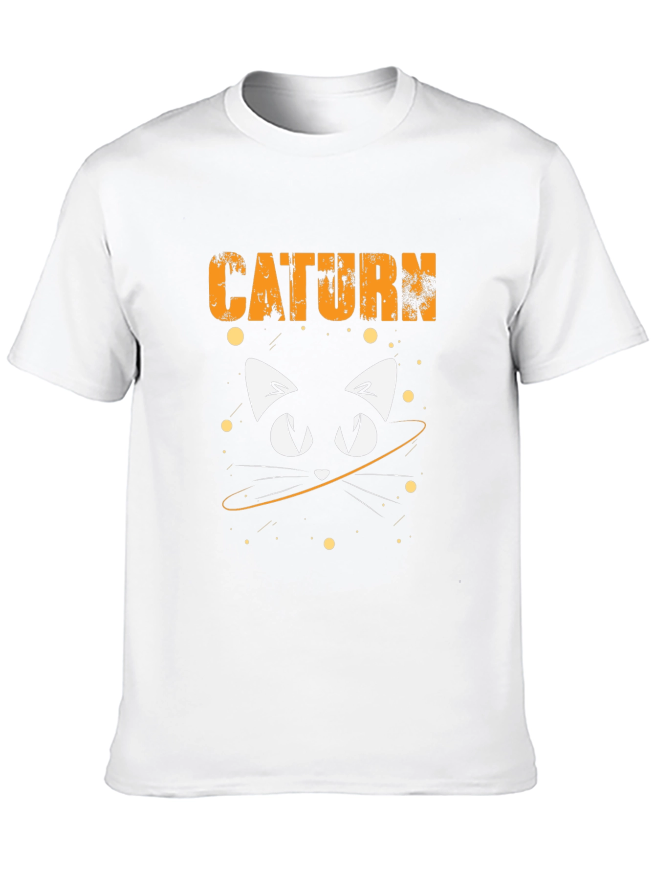 Caturn Black T-Shirt - Space Cat Tee