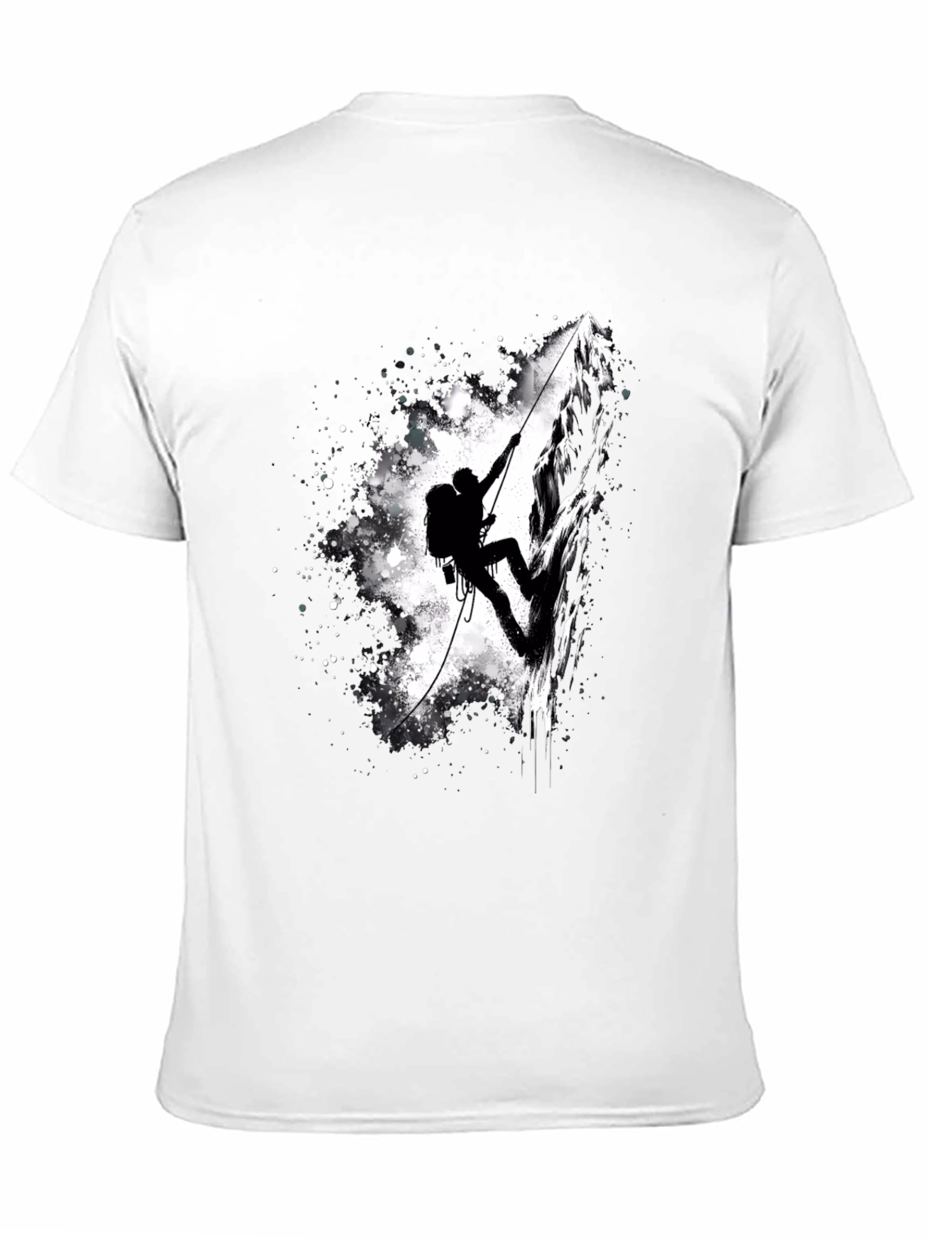 Mountain Climber Graphic Tee - Black Cotton Shirt