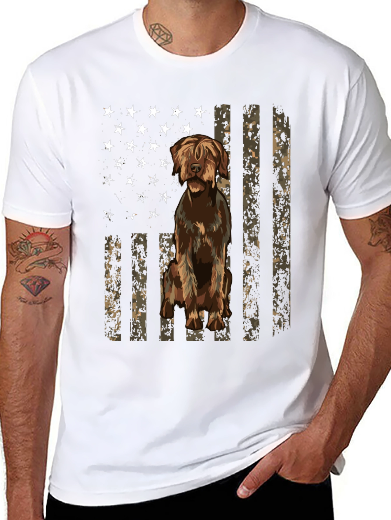 Dog Breed Flag Graphic Tee - Black