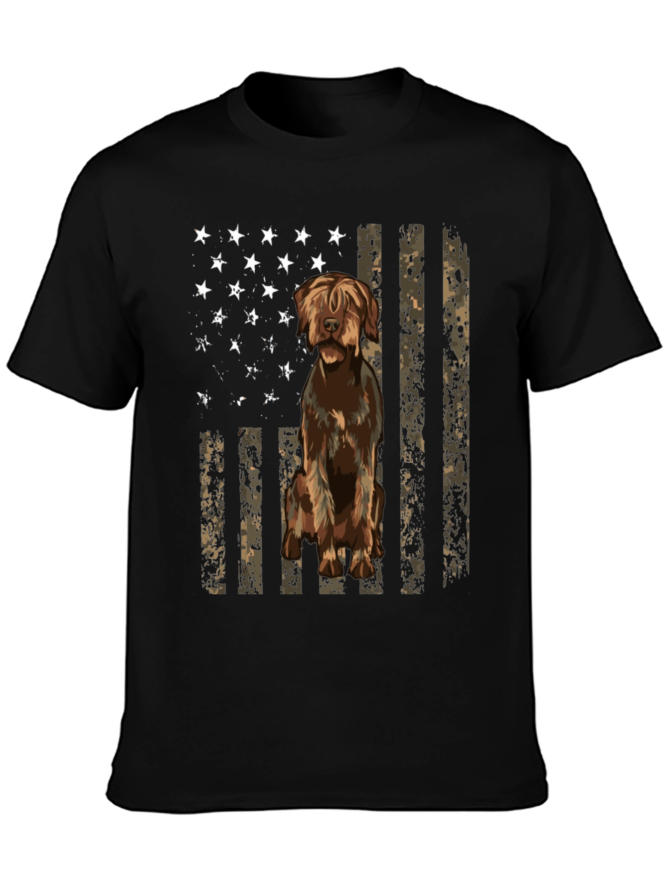 Dog Breed Flag Graphic Tee - Black