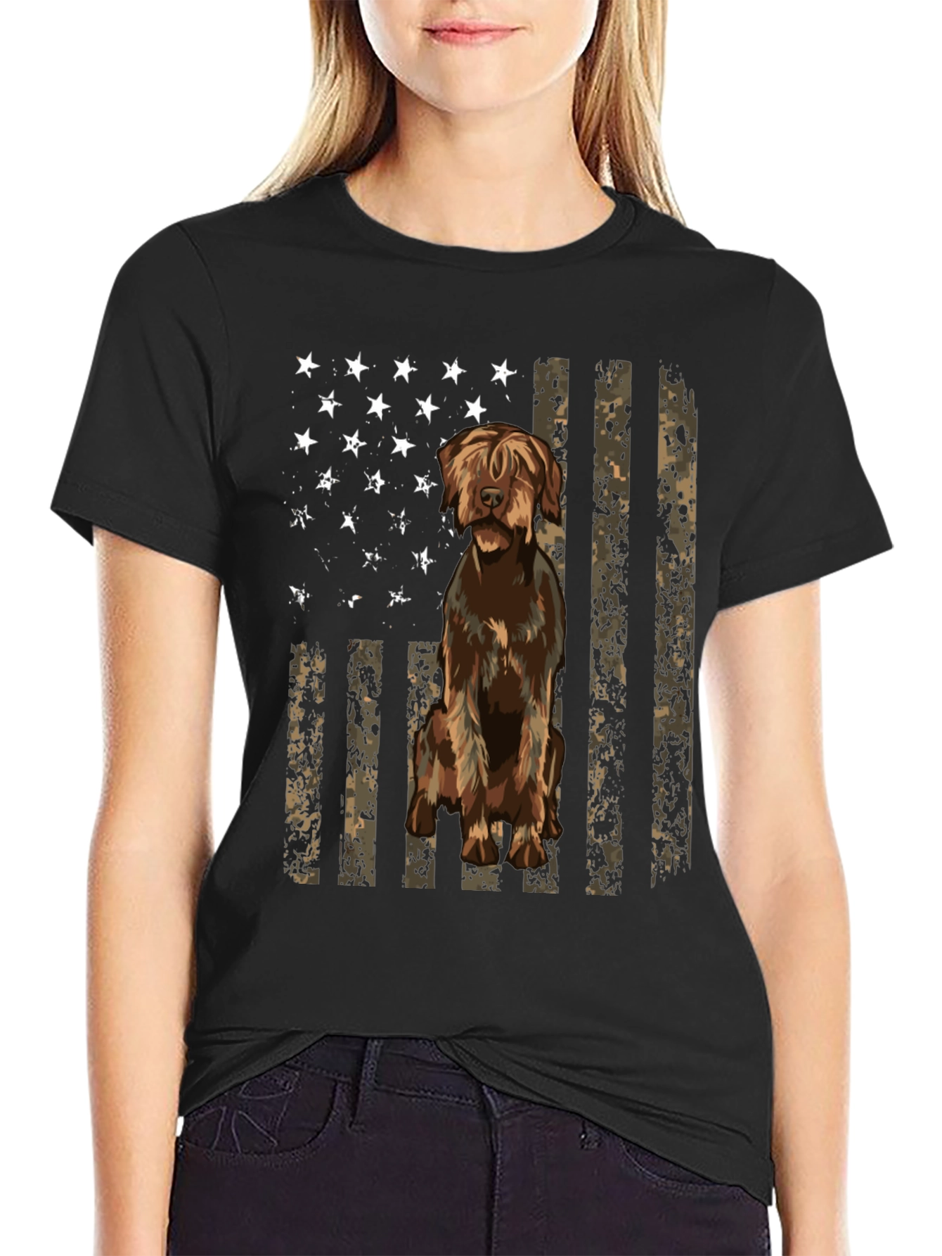 Dog Breed Flag Graphic Tee - Black