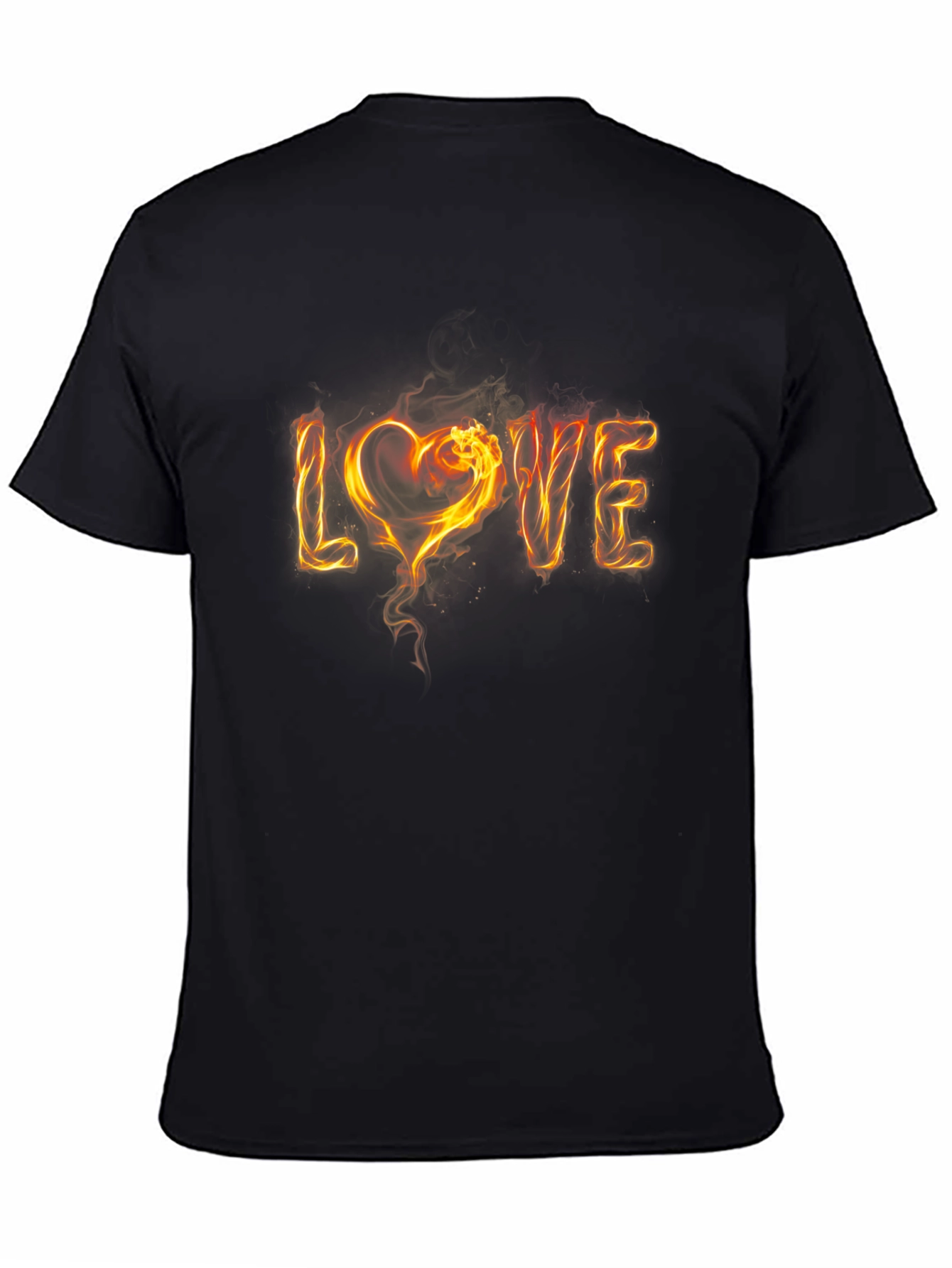 Fiery LOVE Graphic Tee - Black