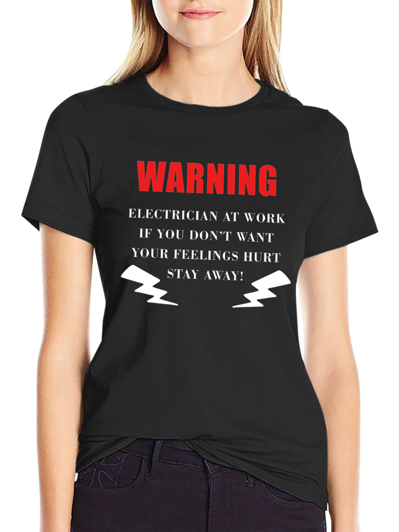 Warning Electrician At Work T-Shirt