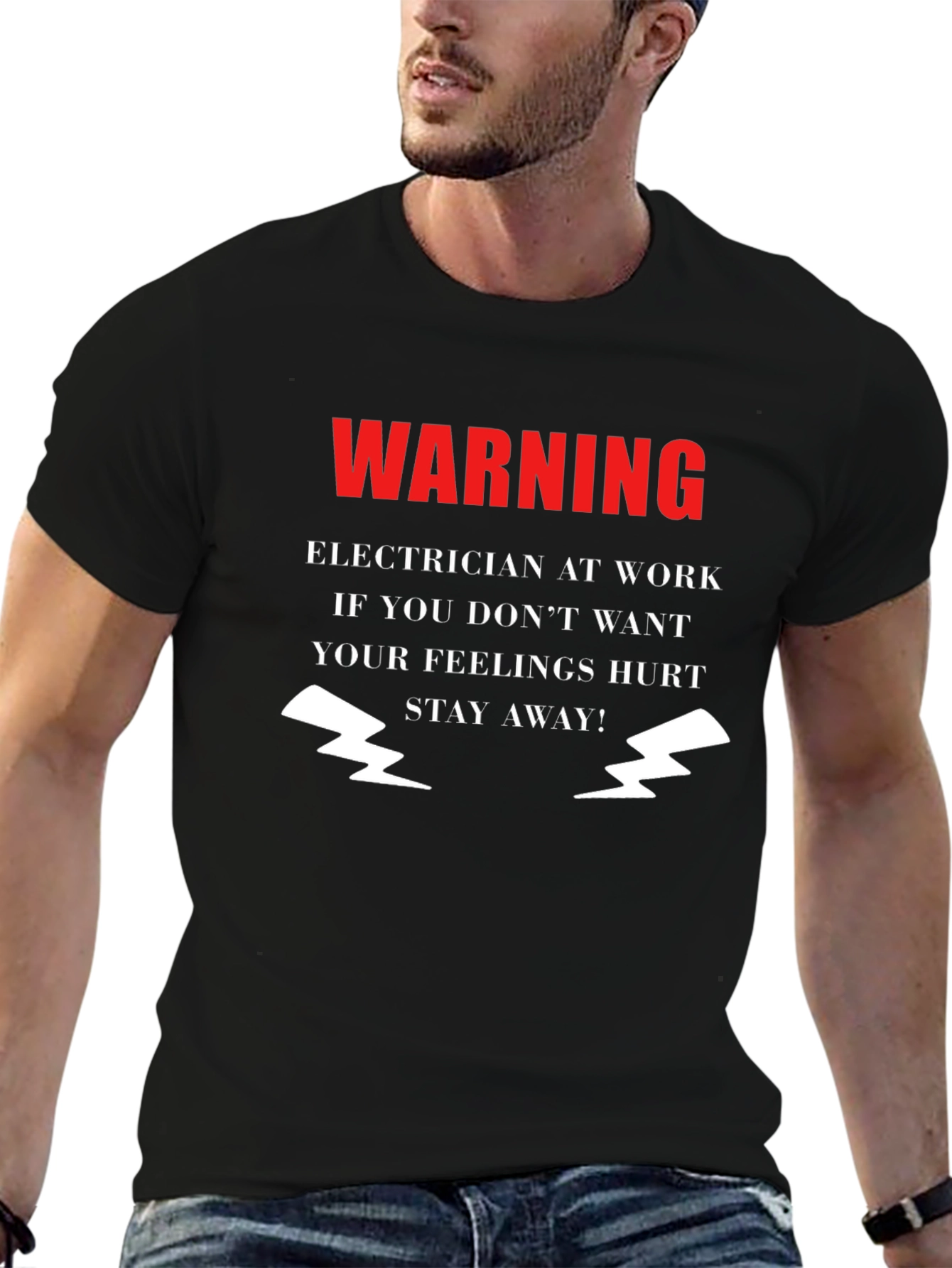 Warning Electrician At Work T-Shirt