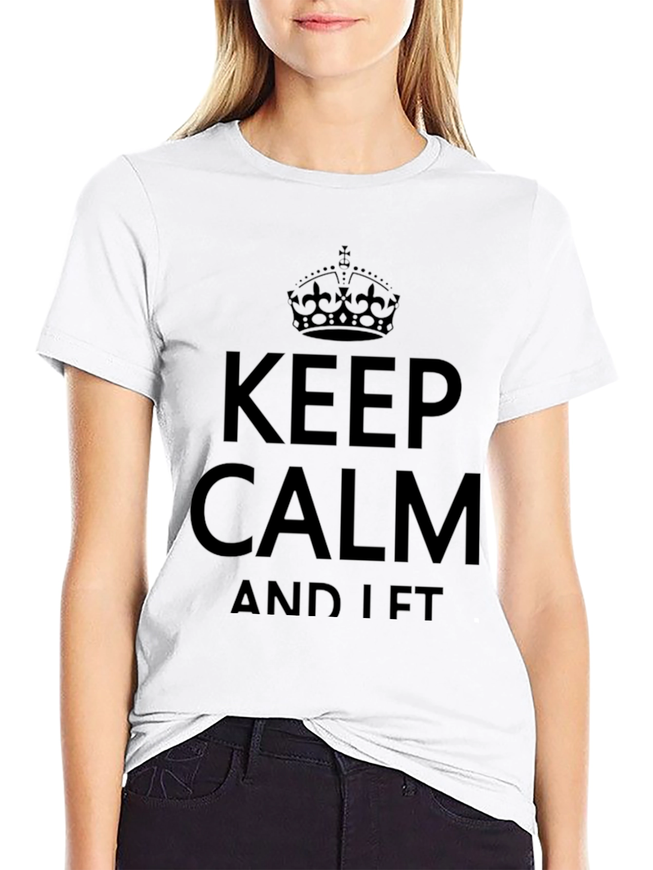 Keep Calm & Lift Black Graphic Tee