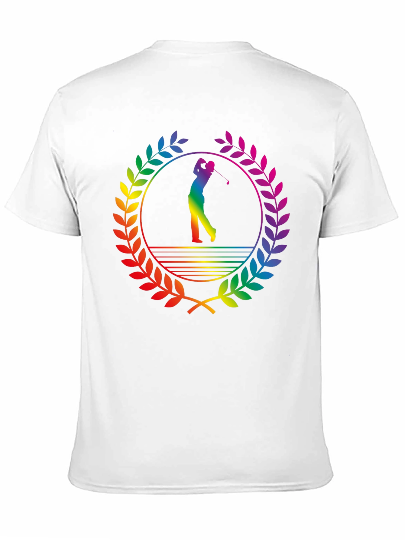 Rainbow Golfer T-Shirt - Sporty & Stylish
