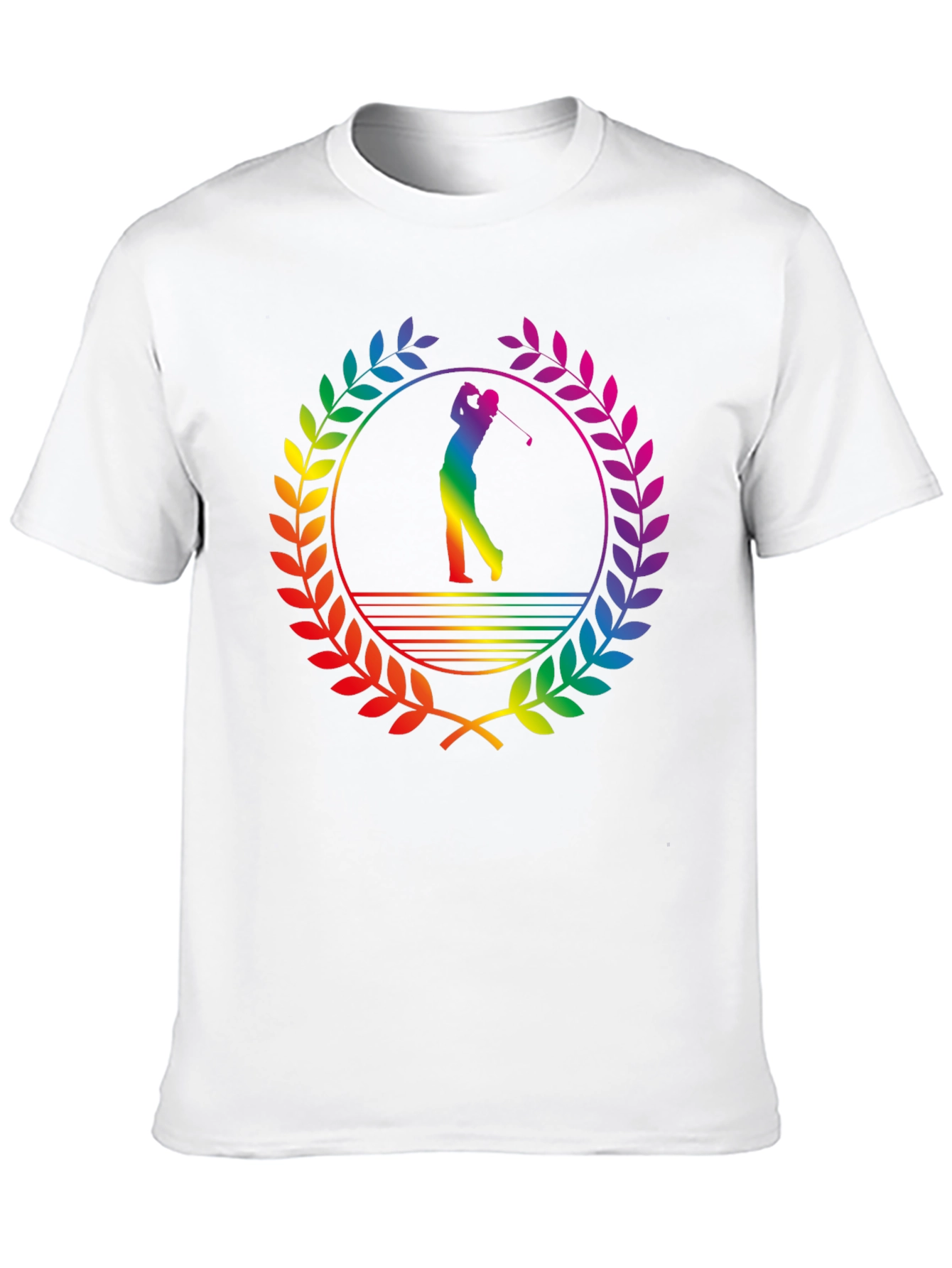 Rainbow Golfer T-Shirt - Sporty & Stylish