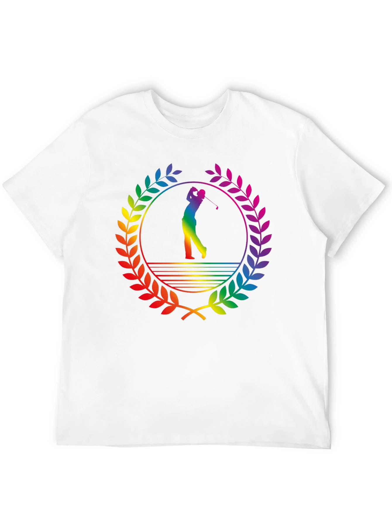 Rainbow Golfer T-Shirt - Sporty & Stylish
