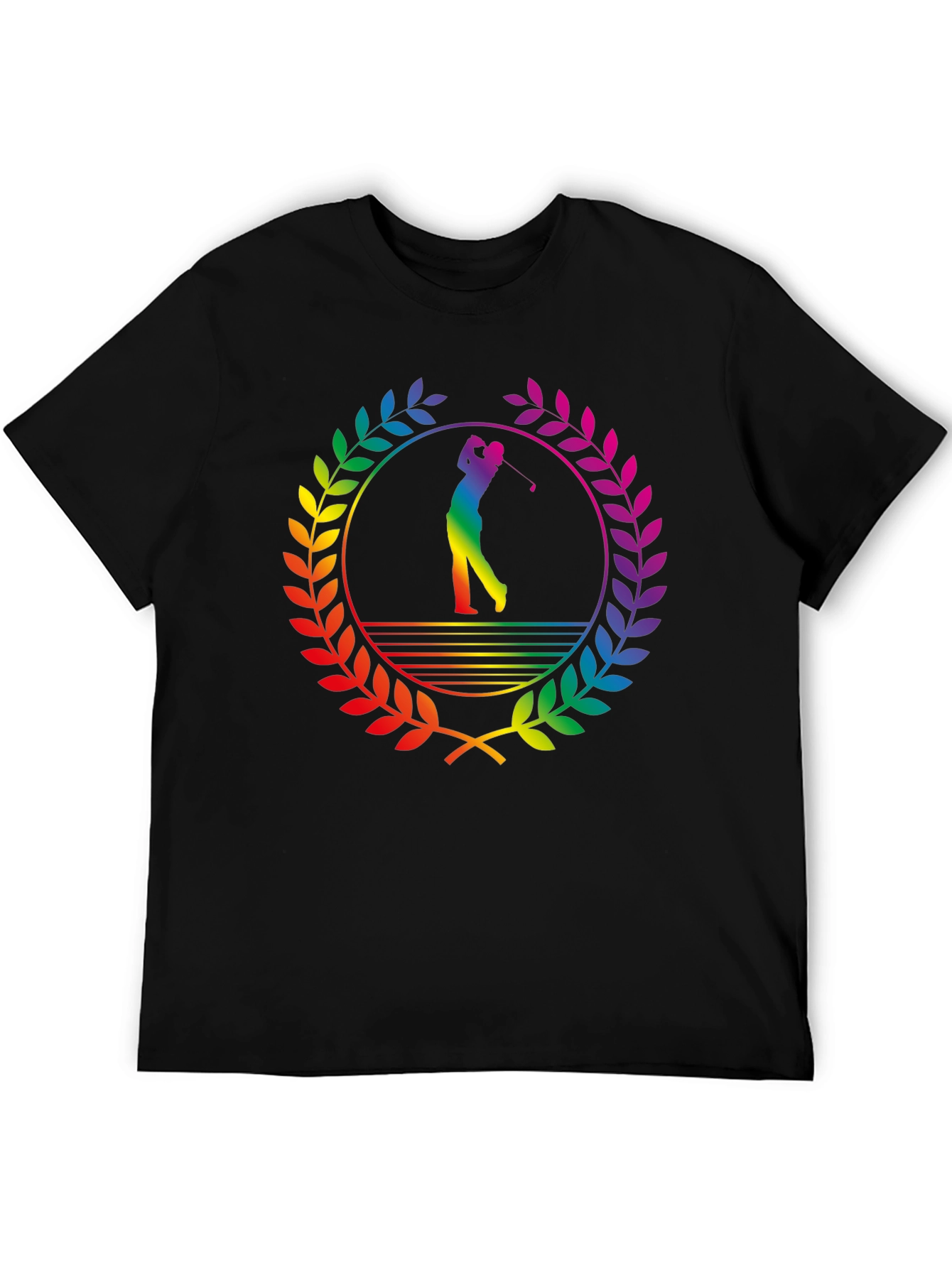 Rainbow Golfer T-Shirt - Sporty & Stylish