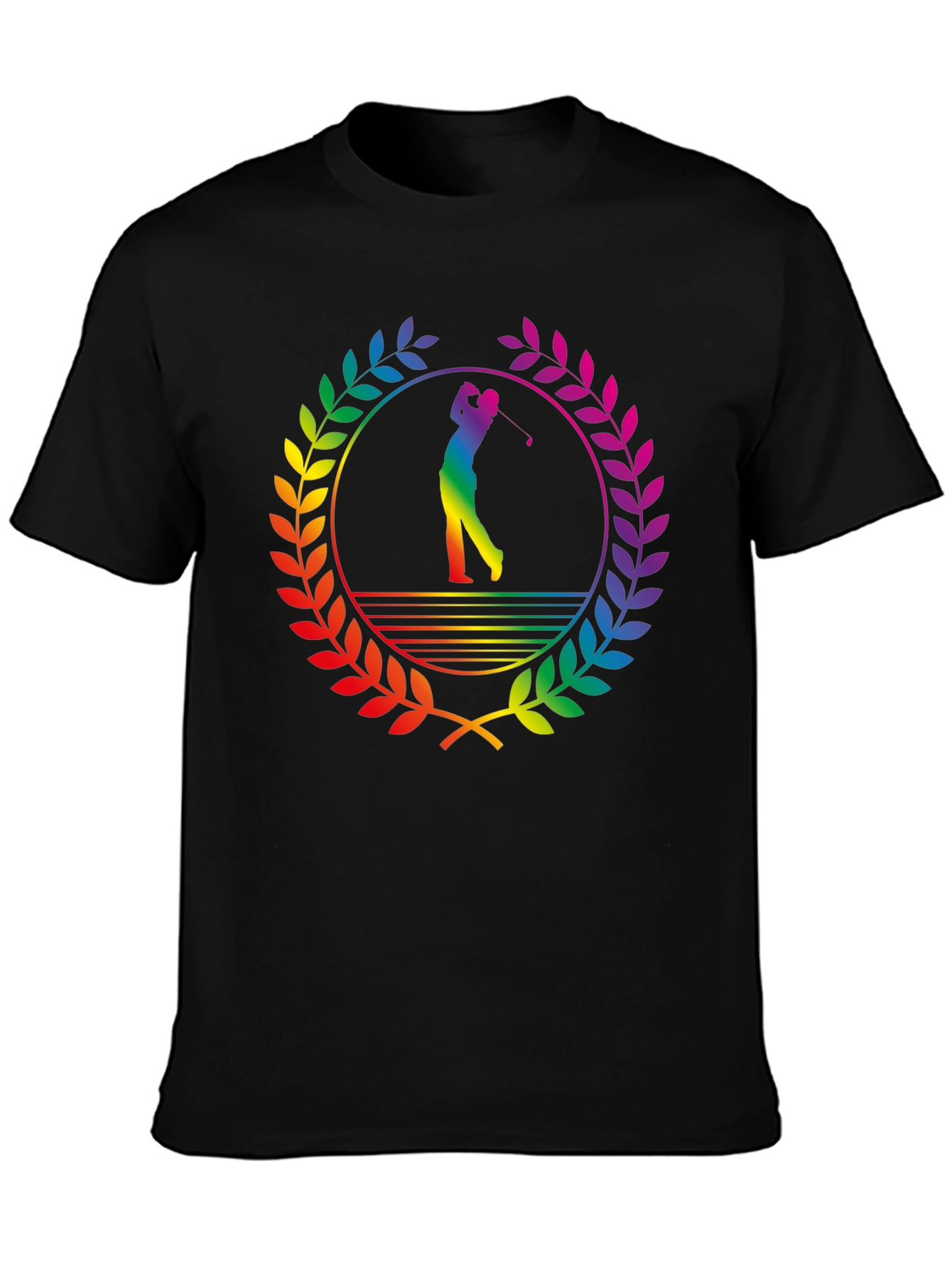 Rainbow Golfer T-Shirt - Sporty & Stylish