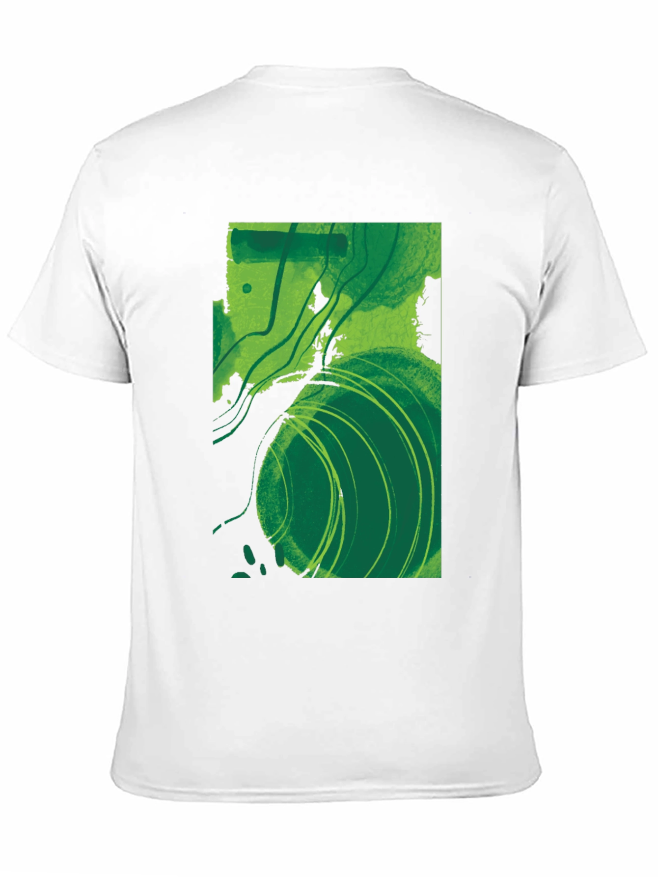 Abstract Green Graphic T-Shirt - Modern Art Tee
