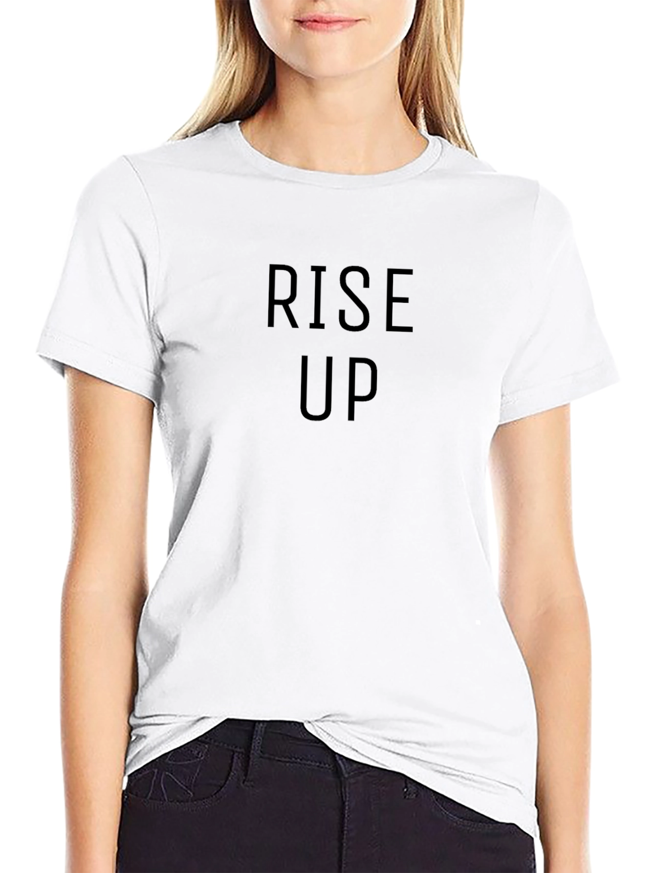 Rise Up Black T-Shirt - Motivational Tee
