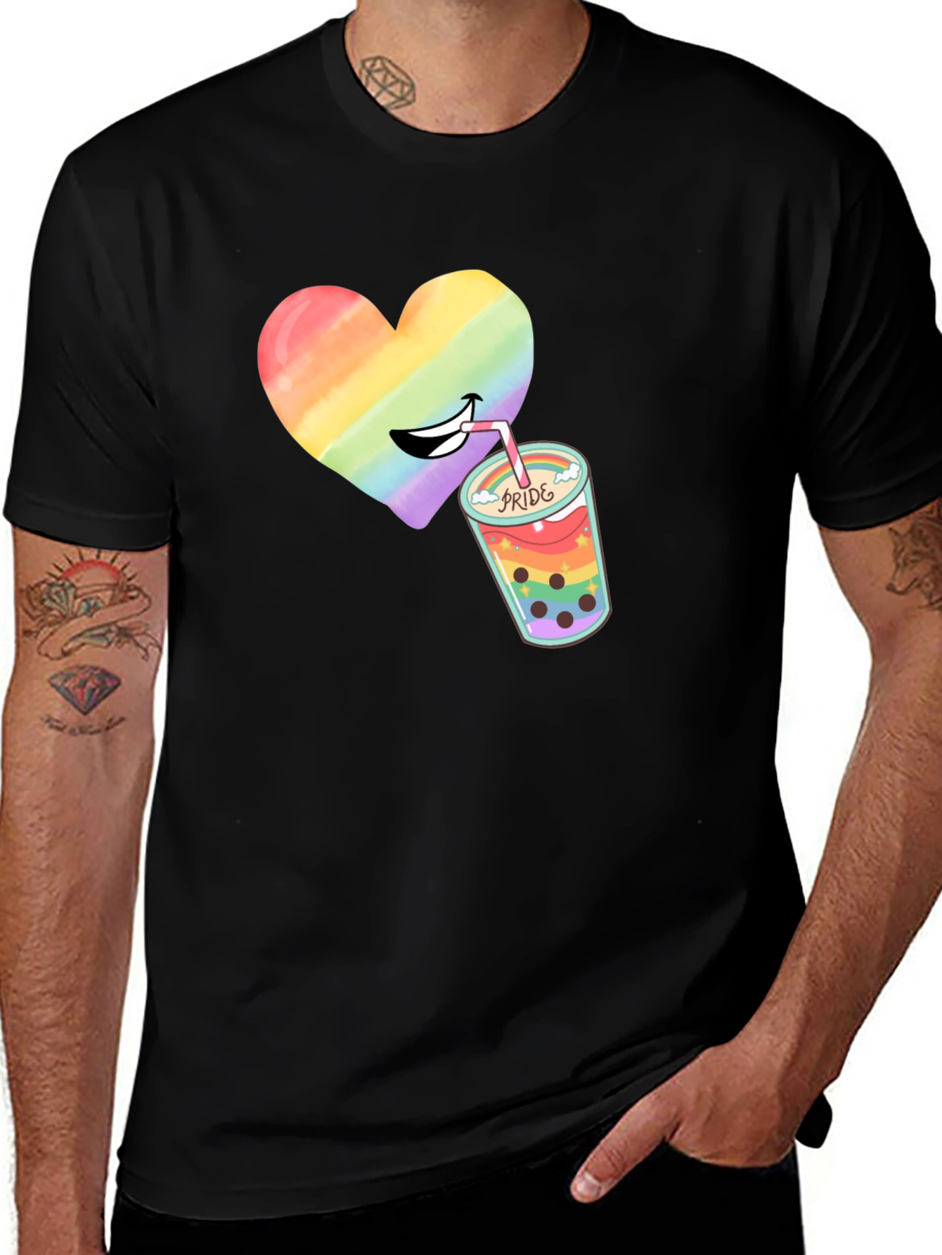 Pride Heart Bubble Tea T-Shirt