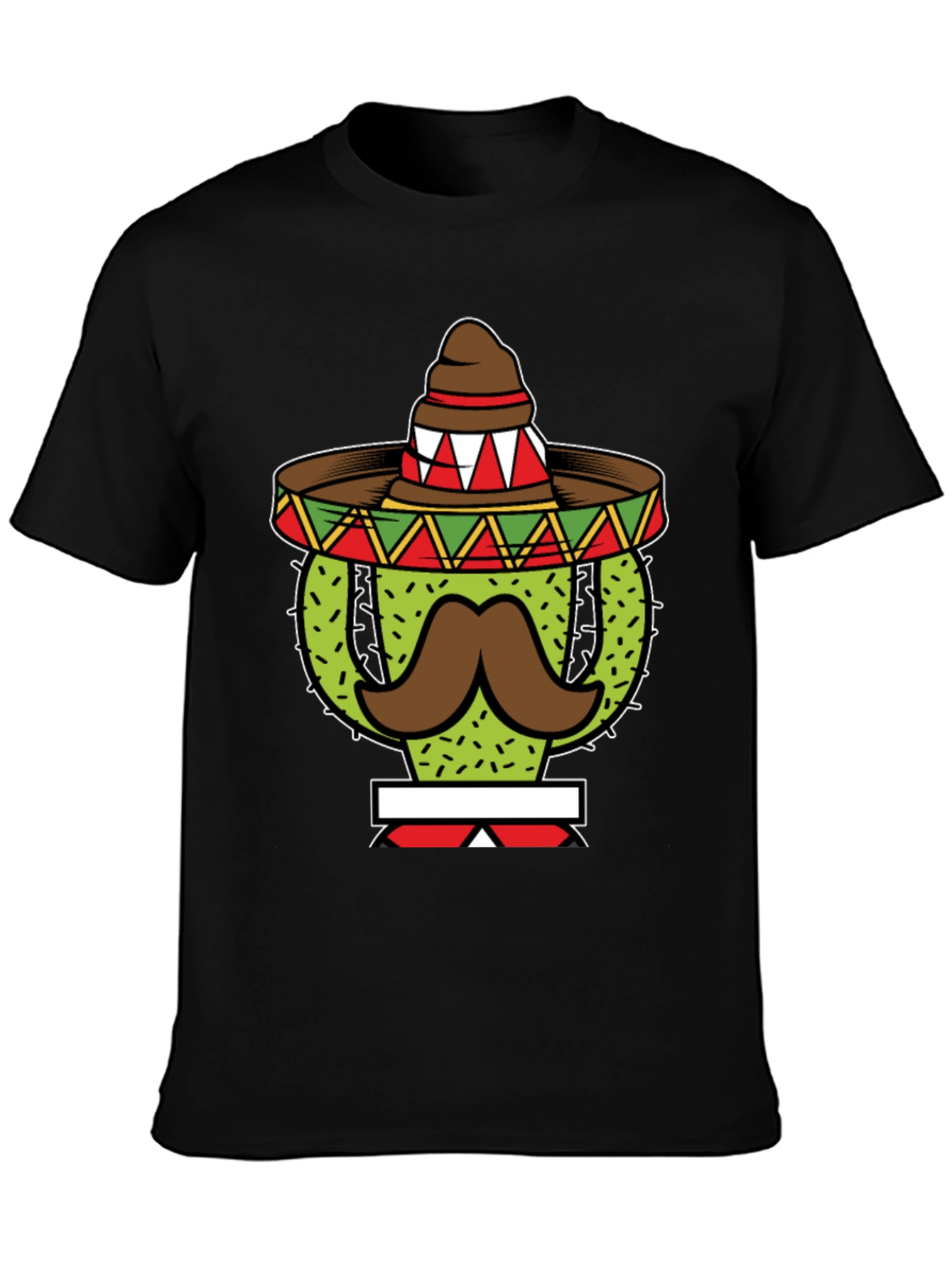 Cactus Sombrero Mustache Graphic Tee