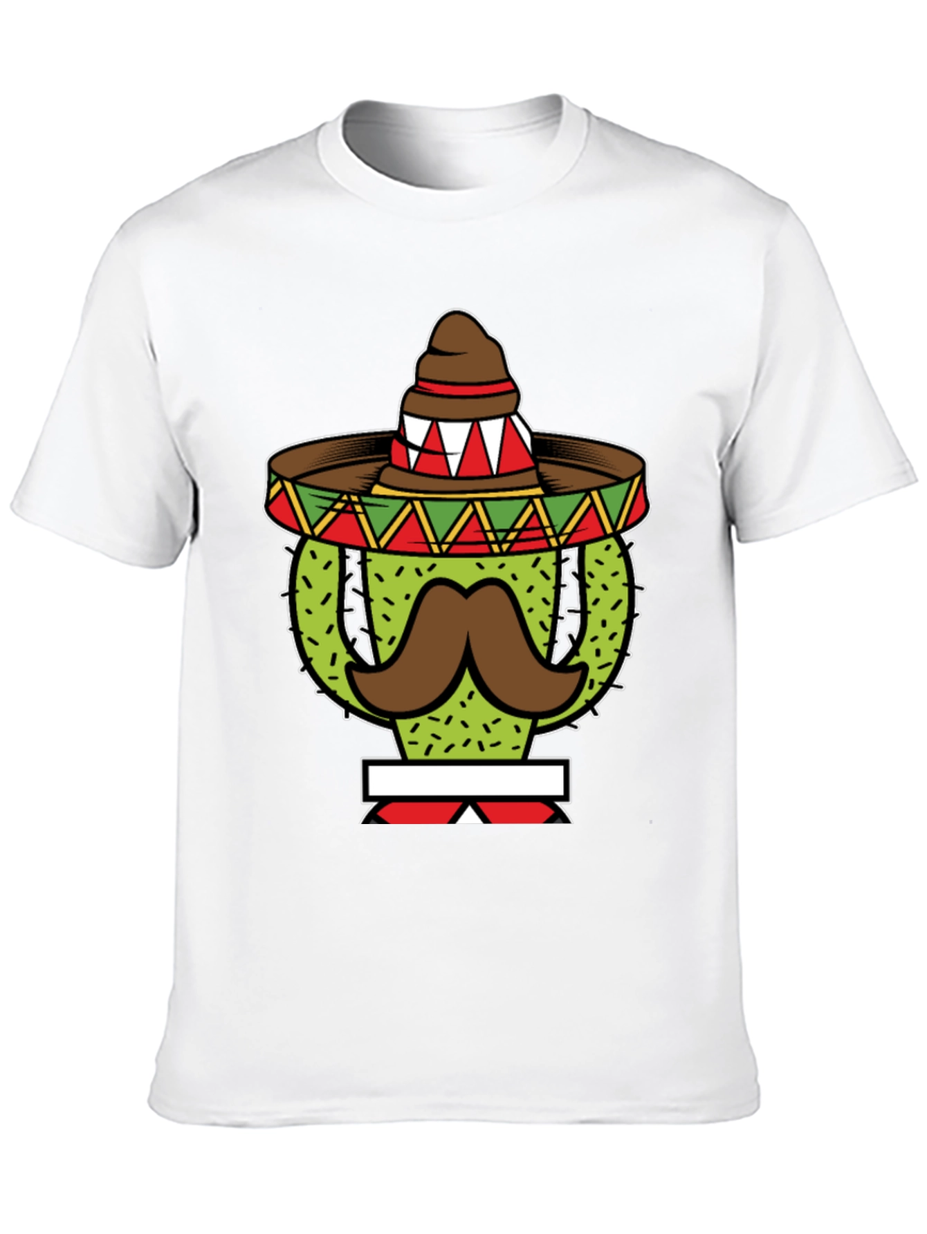 Cactus Sombrero Mustache Graphic Tee